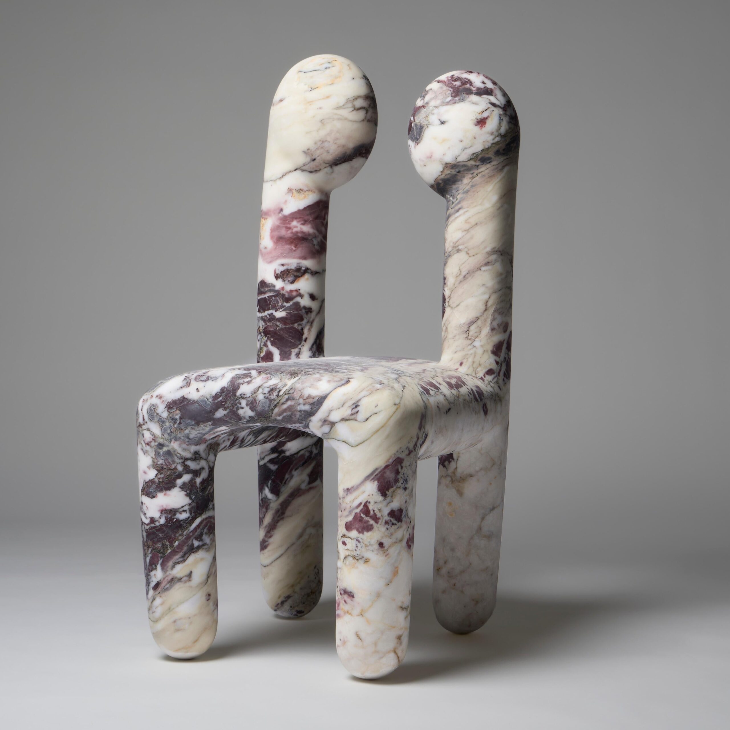 Limited Edition Calacatta Viola Marble Urania Chair by Pietro Franceschini 4