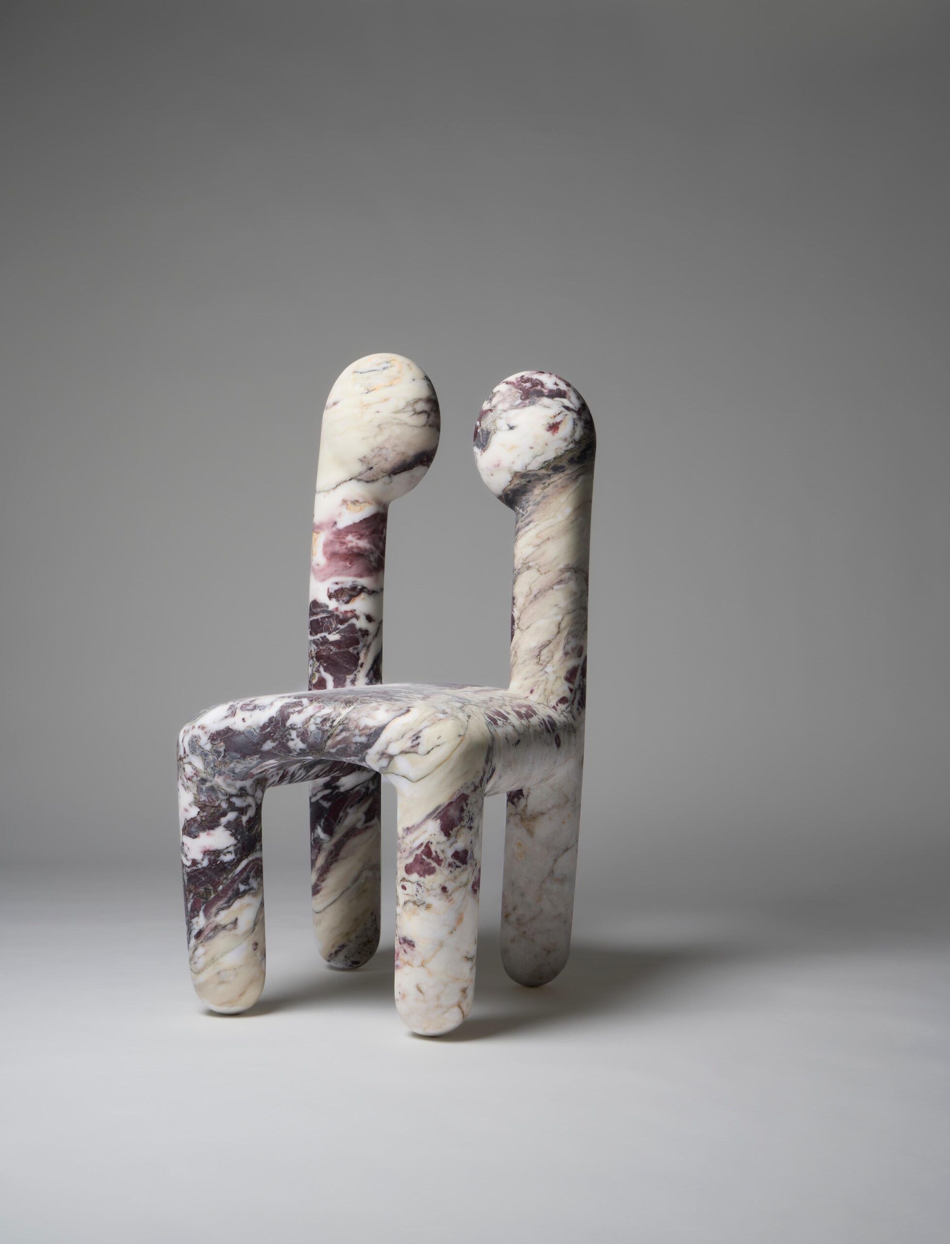 Limited Edition Calacatta Viola Marble Urania Chair by Pietro Franceschini 5