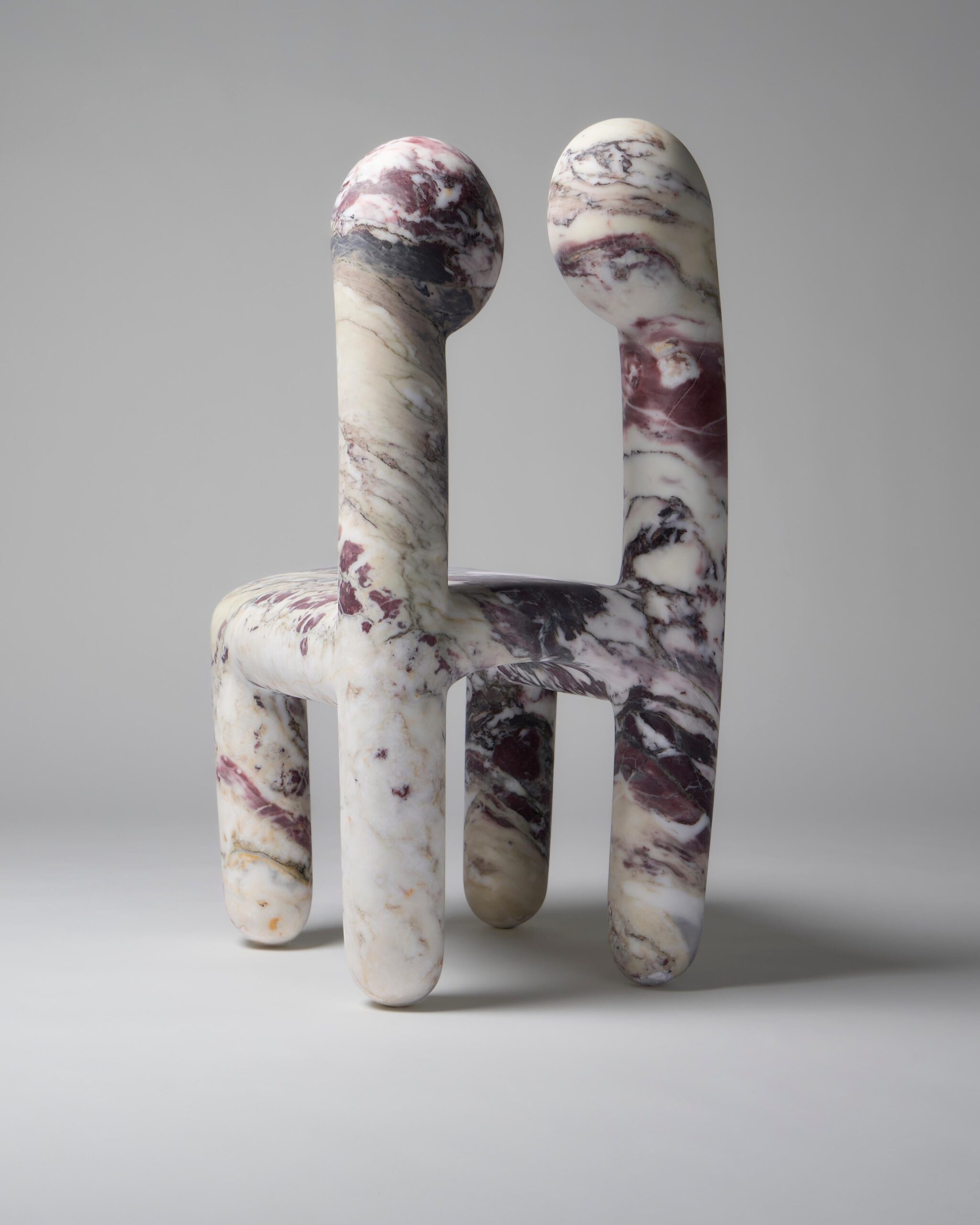 Limited Edition Calacatta Viola Marble Urania Chair by Pietro Franceschini 6
