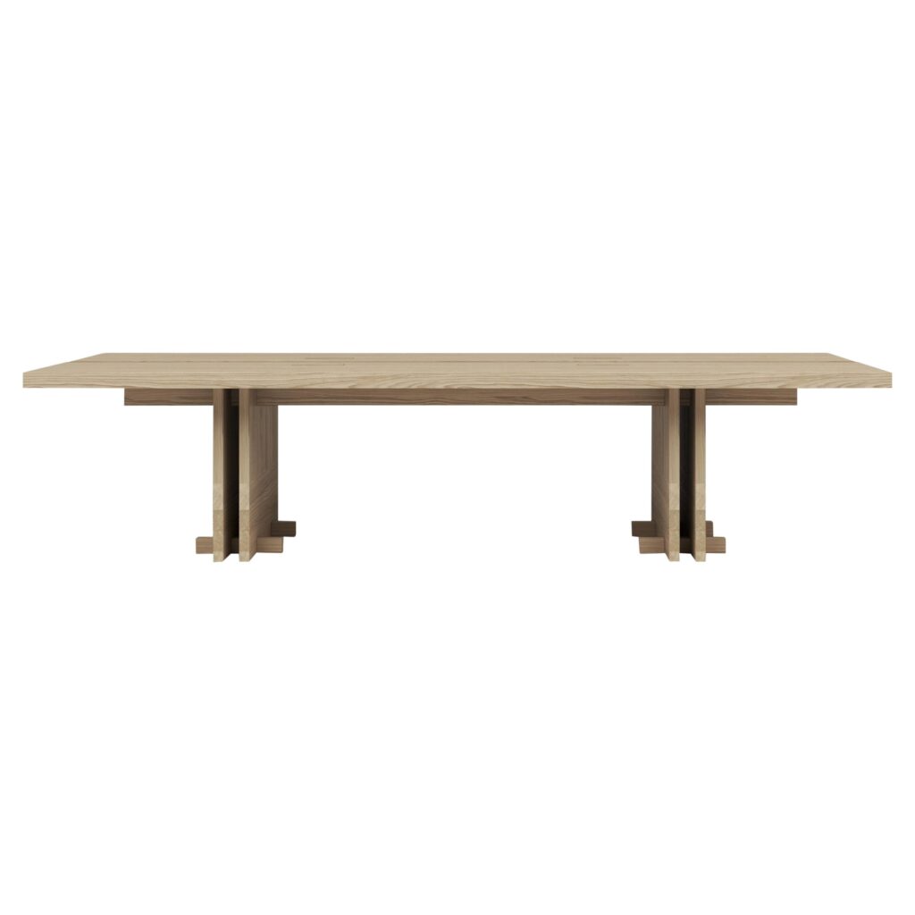 Rift Wood Grain Dining Table in White Washed Larch by Andy Kerstens 1