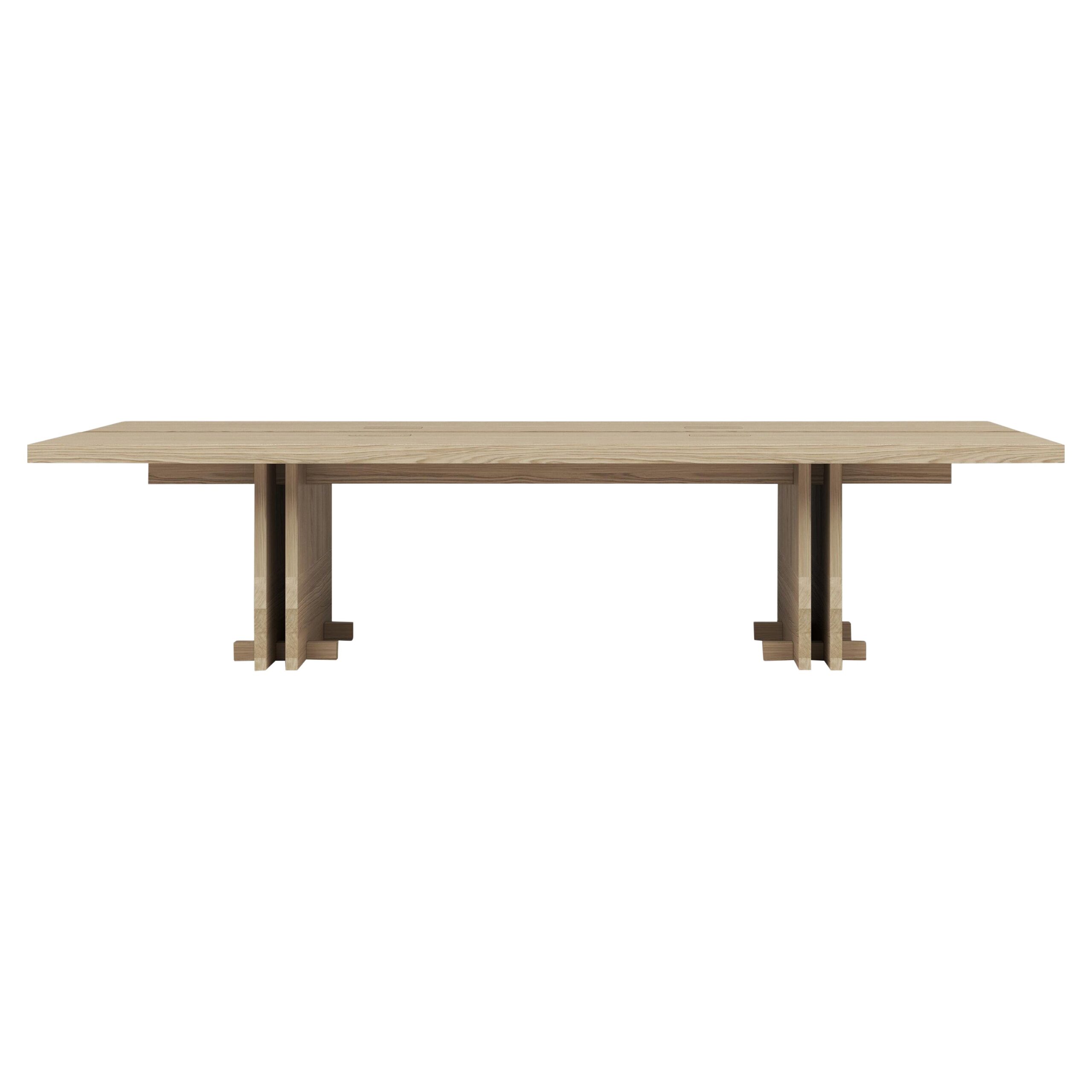 Rift Wood Grain Dining Table in White Washed Larch by Andy Kerstens 1