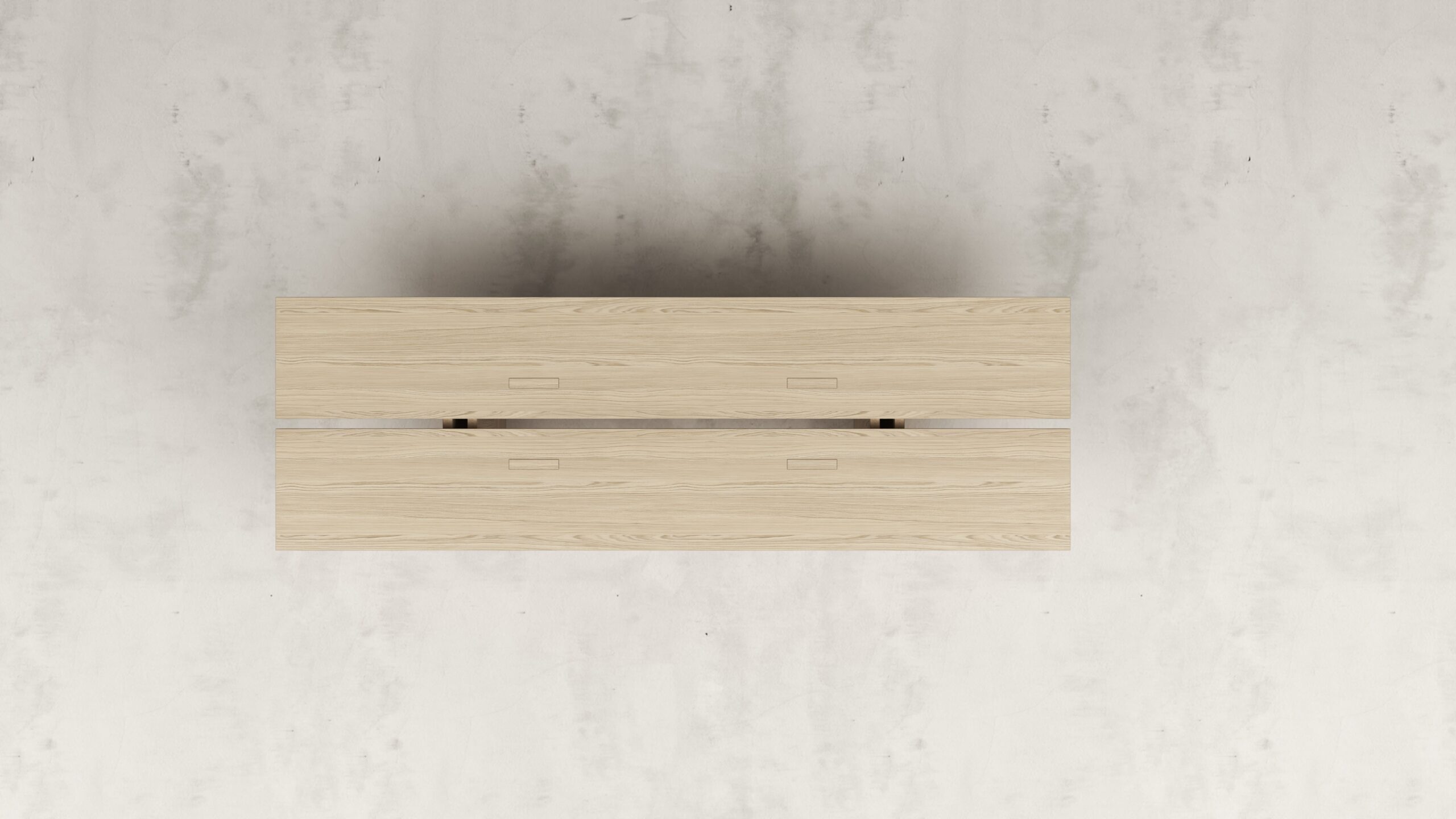 Rift Wood Grain Dining Table in White Washed Larch by Andy Kerstens 3