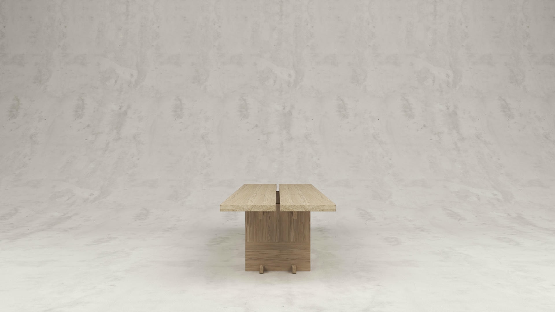 Rift Wood Grain Dining Table in White Washed Larch by Andy Kerstens 4