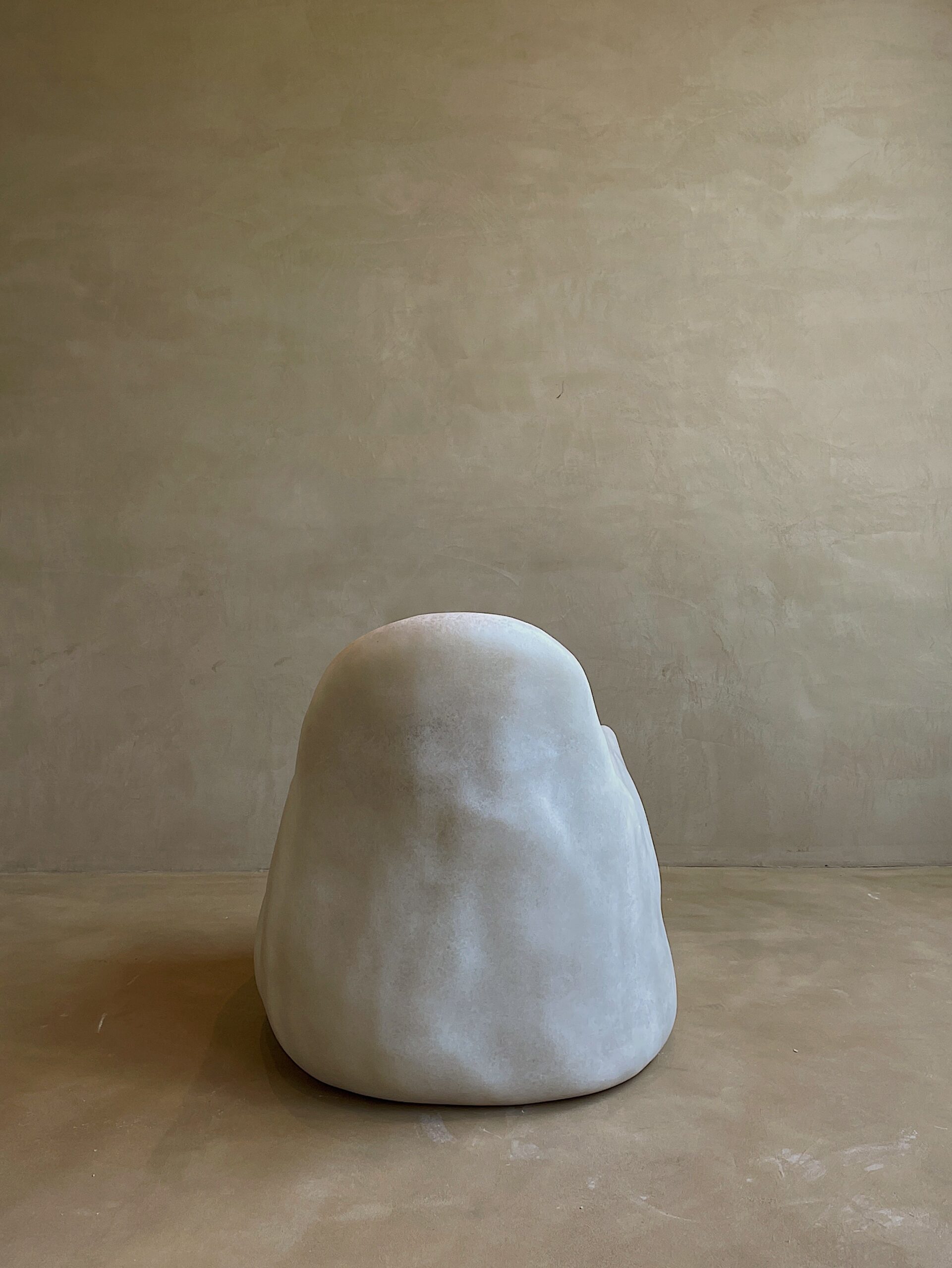 Asthetic Egg Shape, Natural Beige Fiberglass Lounge with Cushion by kar 3