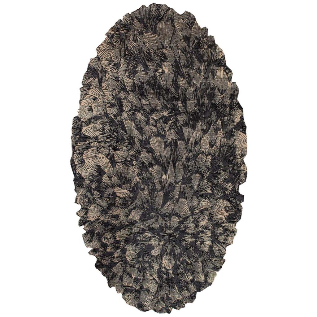 Medium Fern Hand Knotted Rug by Florian Pretet and Lisa Mukhia Pretet 1