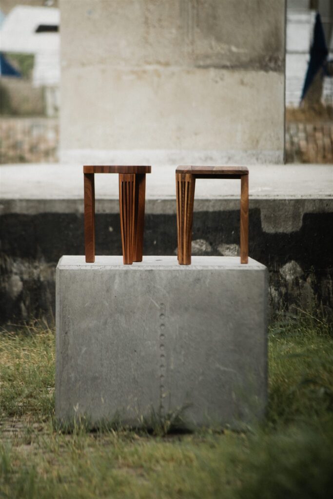 Set of 2 Redemption Stools by Albert Potgieter Designs (1)