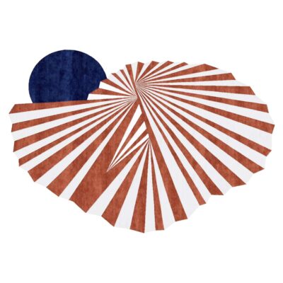Small Hand-Knotted Nautilus Rug by Florian Pretet and Lisa Mukhia Pretet