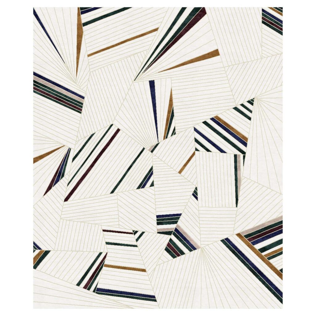 Small Rayons Hand Knotted Rug by Florian Pretet and Lisa Mukhia Pretet 1