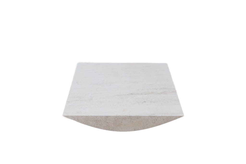 Three Dimensional Flat Surface White Limestone Coffee Table by Frédéric Saulou 1