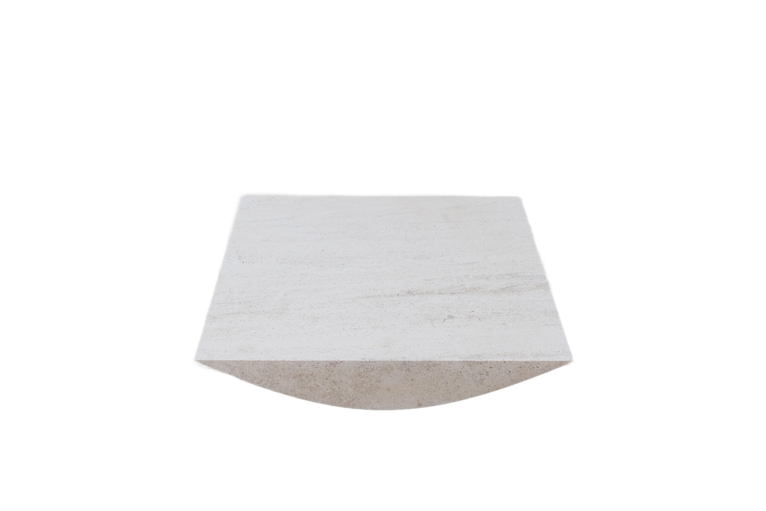 Three Dimensional Flat Surface White Limestone Coffee Table by Frédéric Saulou 1
