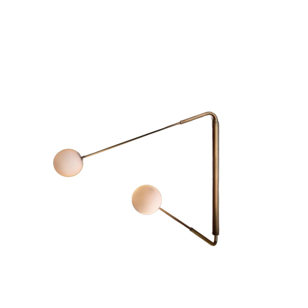 Flutter II Contemporary Aged Brass Sconce by Paul Matter 1