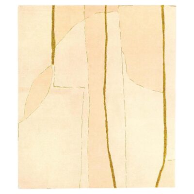 Hand Knotted "Lignes Dorées" Rug 200, Florian Pretet and Lisa Mukhia Pretet