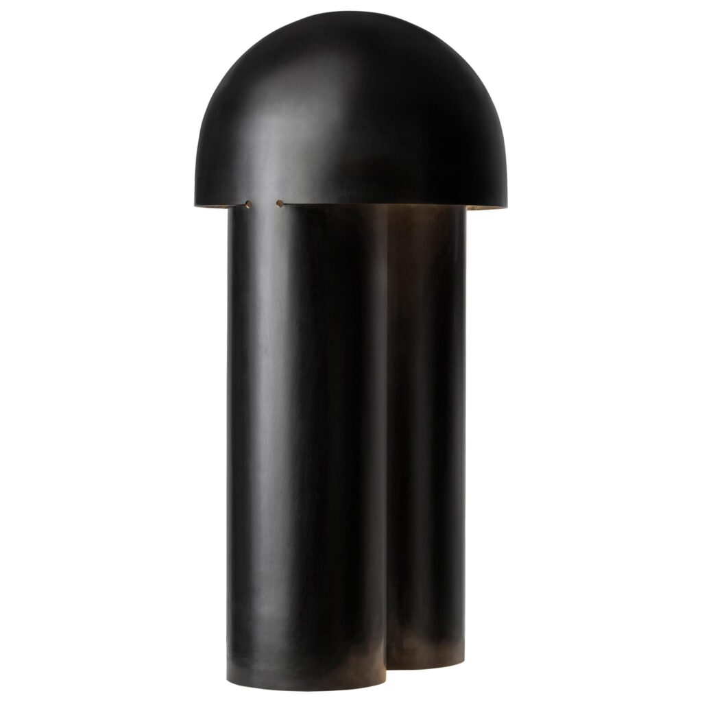 Large Monolith Brass Sculpted Table Lamp by Paul Matter 1