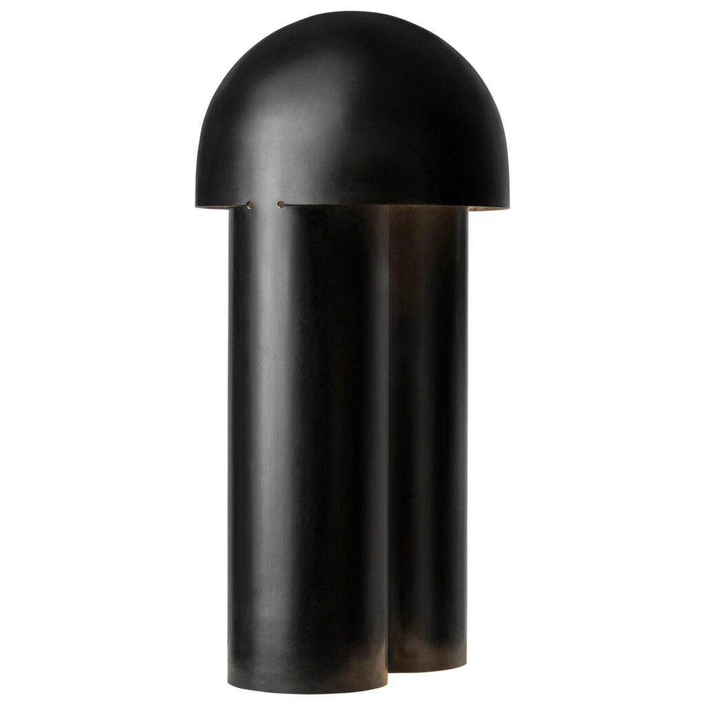 Large Monolith Brass Sculpted Table Lamp by Paul Matter 1