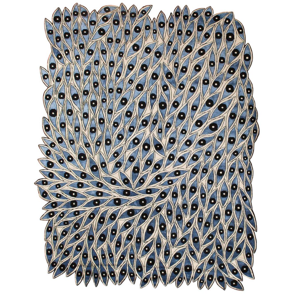 Medium Hand Knotted Nazar Rug by Florian Pretet and Lisa Mukhia Pretet 1