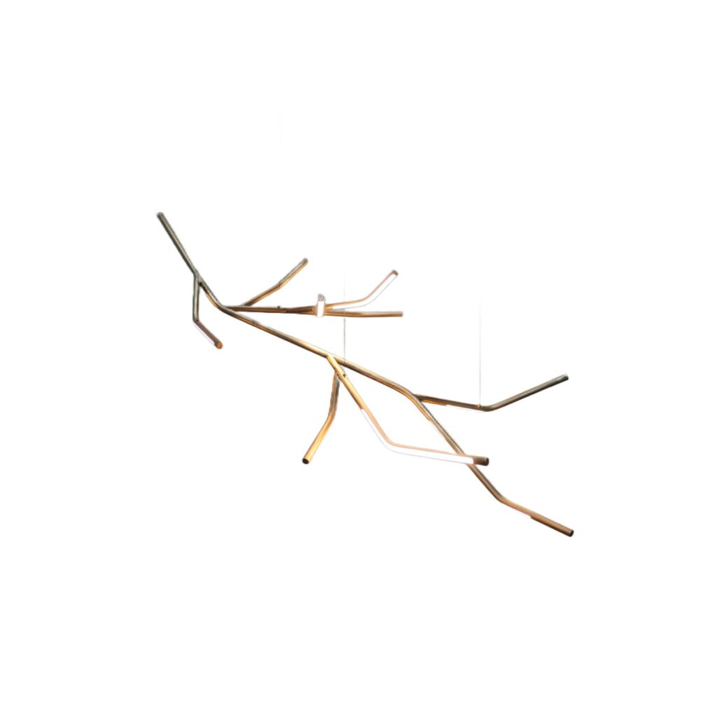 Organic Form Contemporary Sculptural Branch Brass Chandelier by Morghen Studio 1