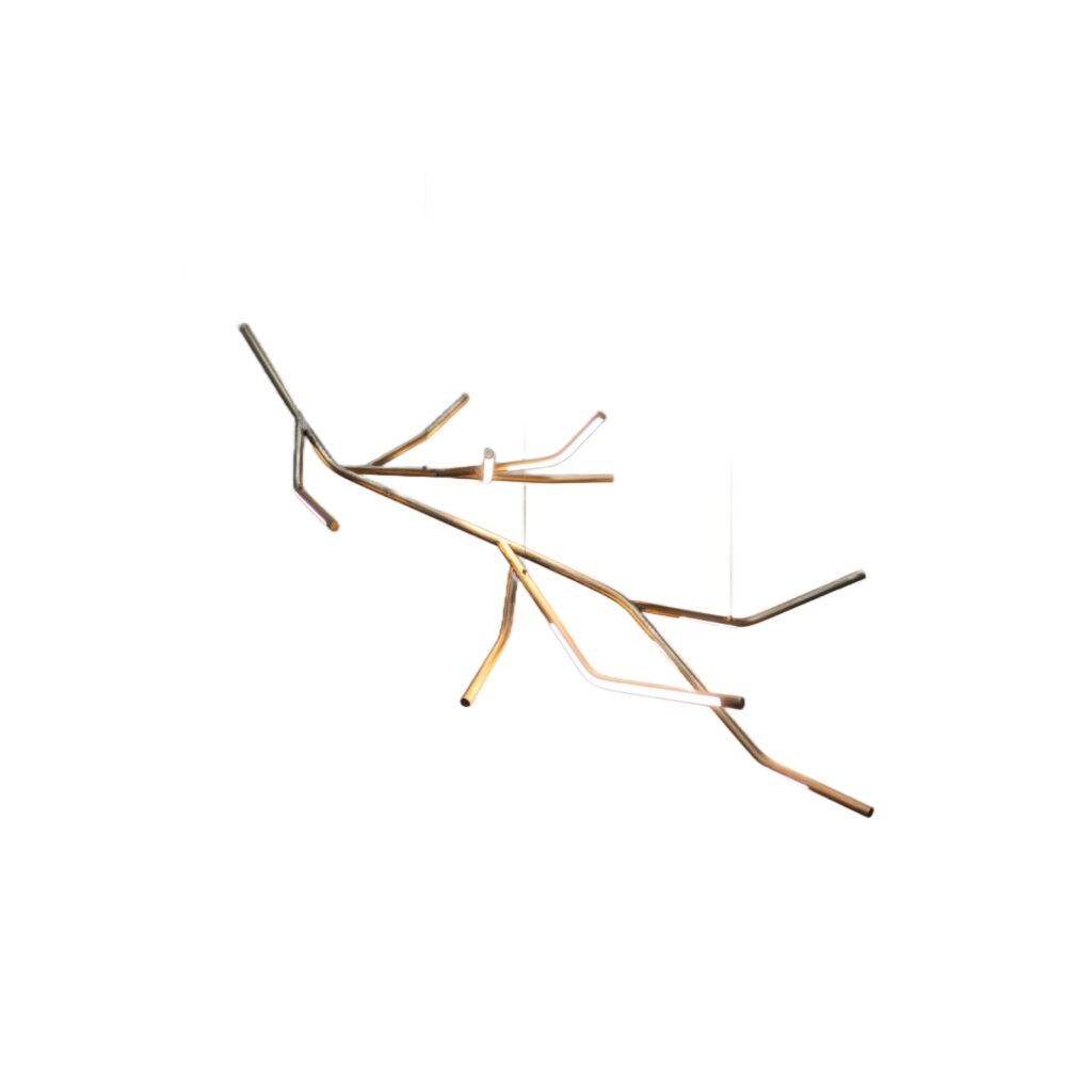 Organic Form Contemporary Sculptural Branch Brass Chandelier by Morghen Studio 1