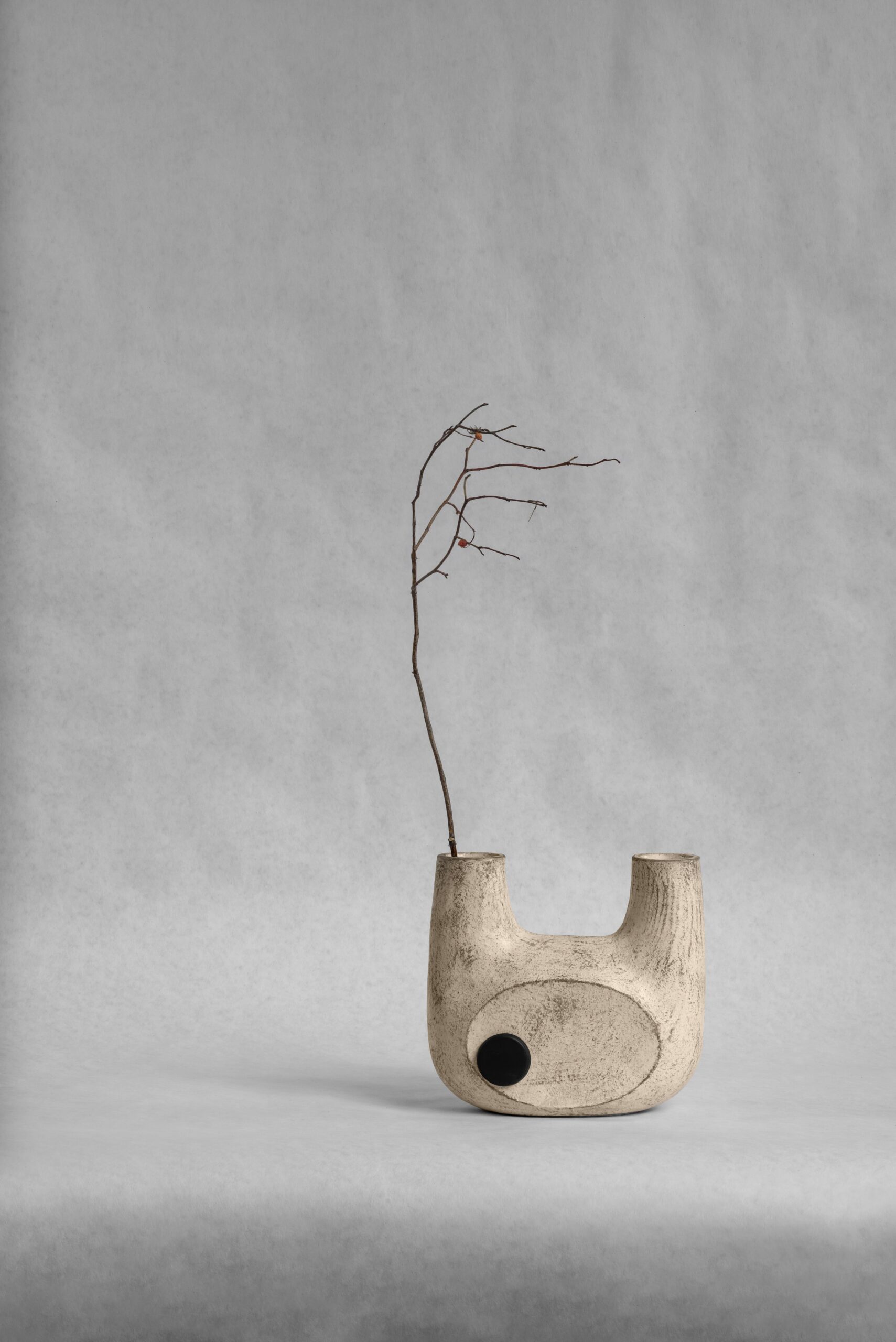 Sculpted Pair of Ceramic Vases by Faina 9