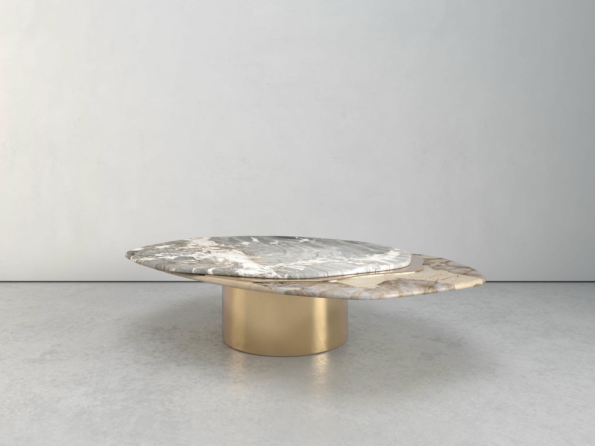 Epicure V Quartzite And Brass Limited Edition Coffee Table by Grzegorz Majka 4