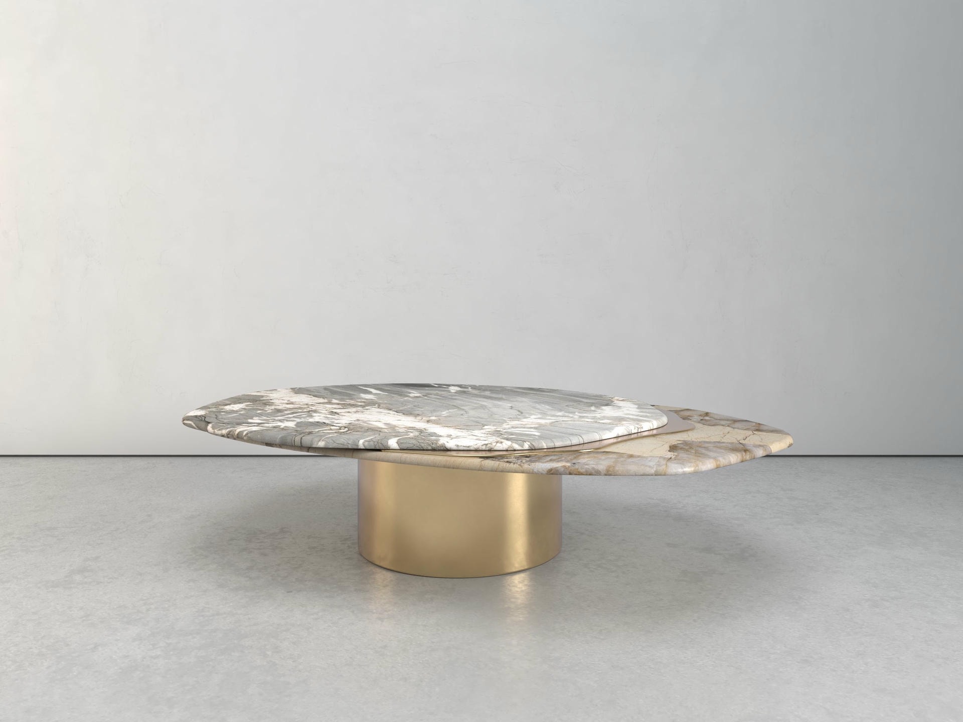 Epicure V Quartzite And Brass Limited Edition Coffee Table by Grzegorz Majka 5