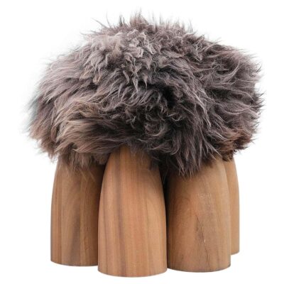 Senufo Ottoman in African Walnut by Arno Declercq