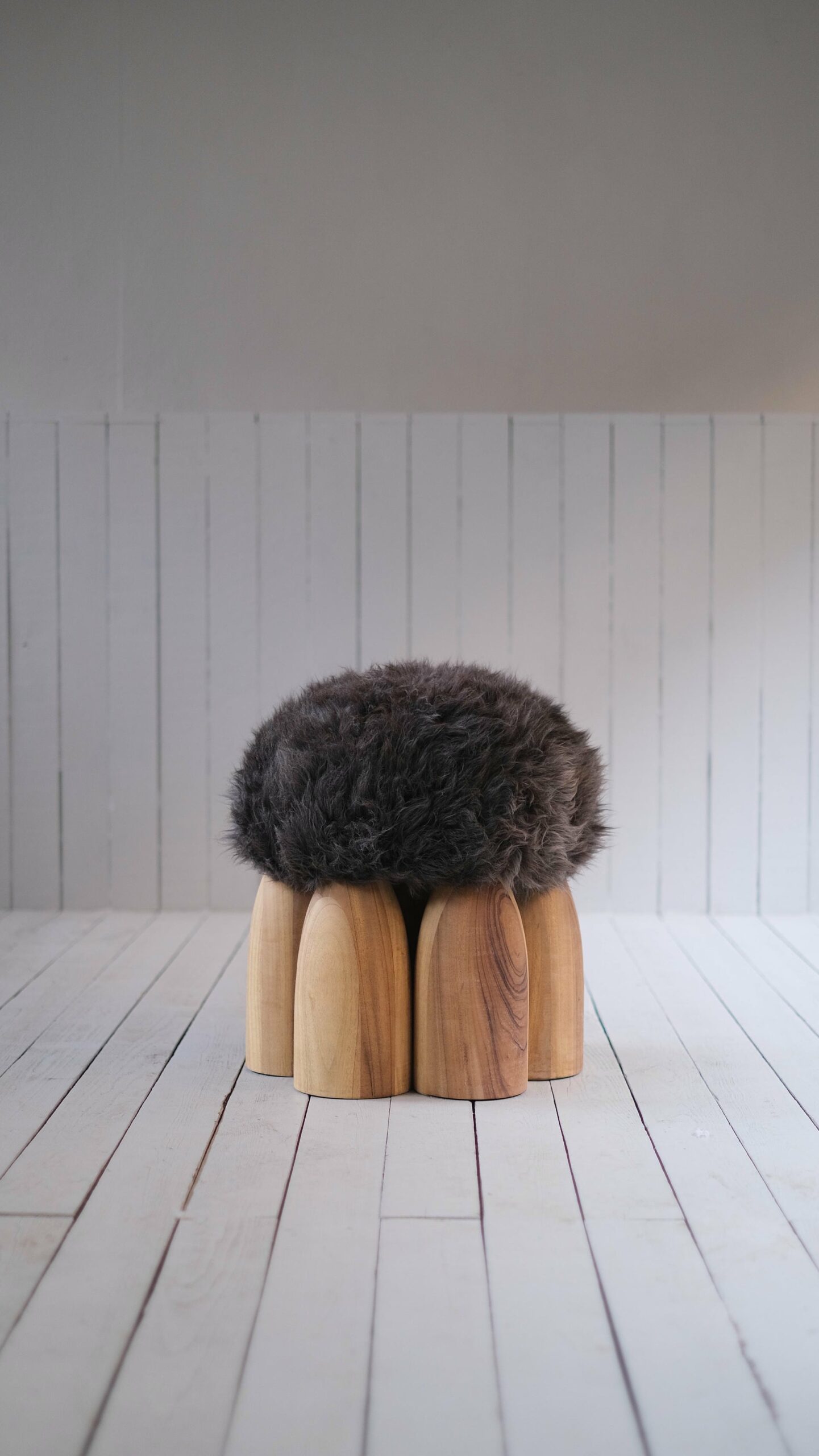 Senufo Ottoman in African Walnut by Arno Declercq 5