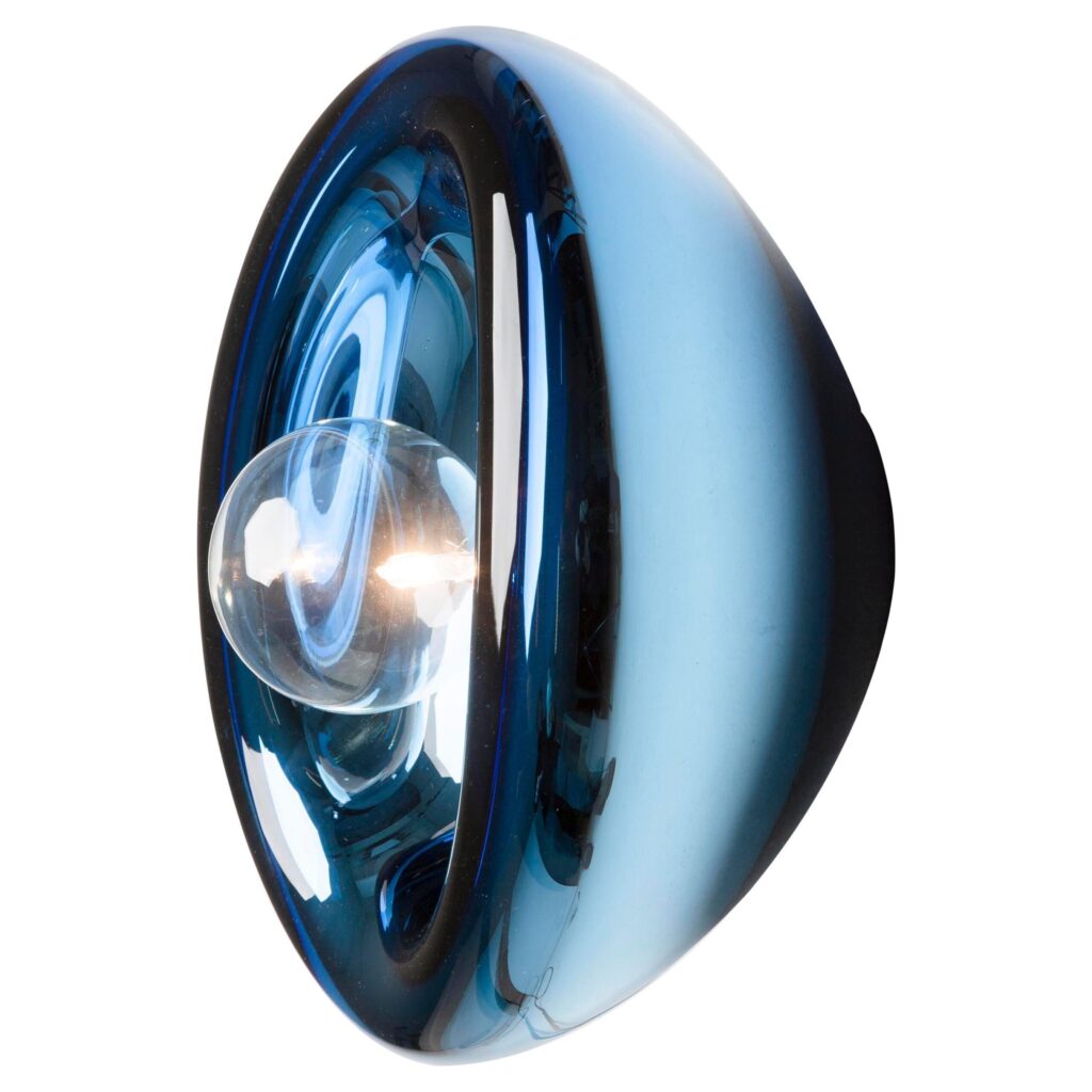 Big Aurum Blue Glass Sconce by Alex de Witte 1