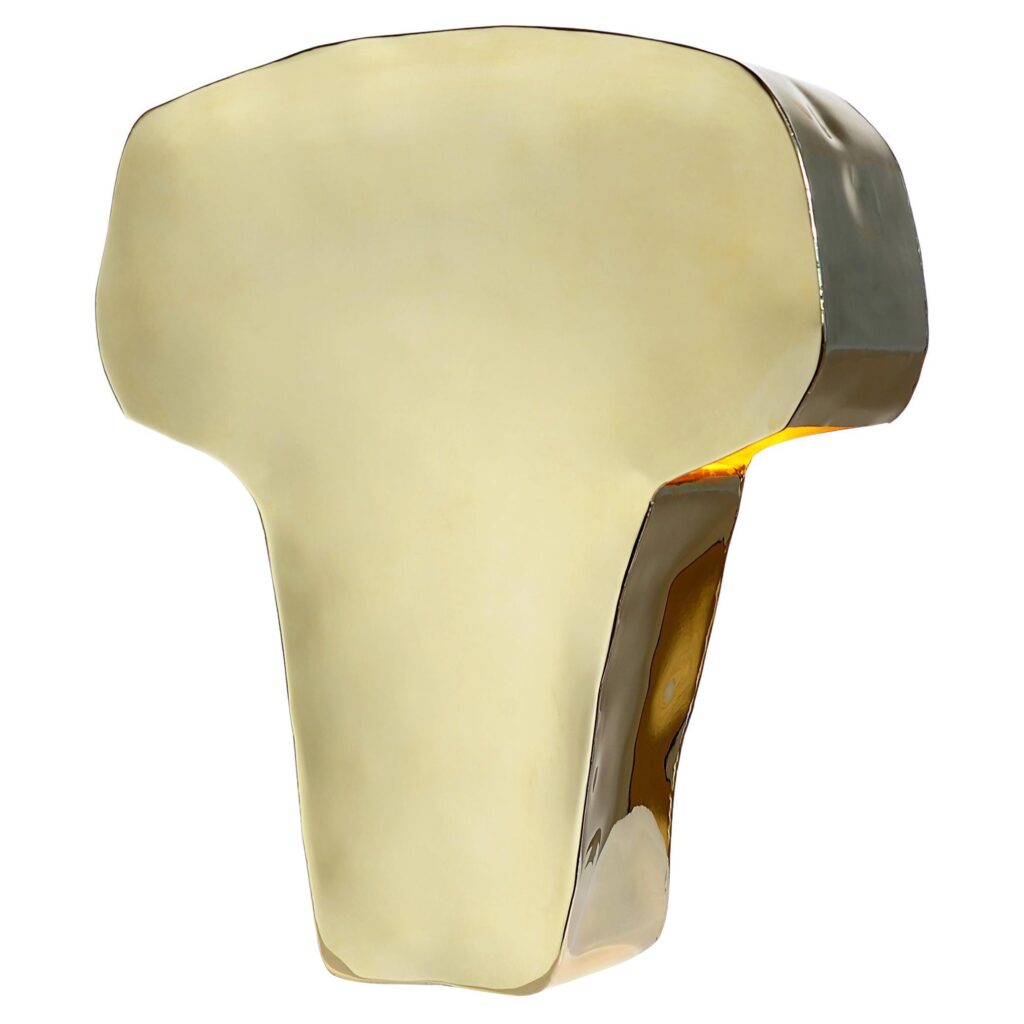 Brass Table Lamp, Signed by Lukasz Friedrich 1