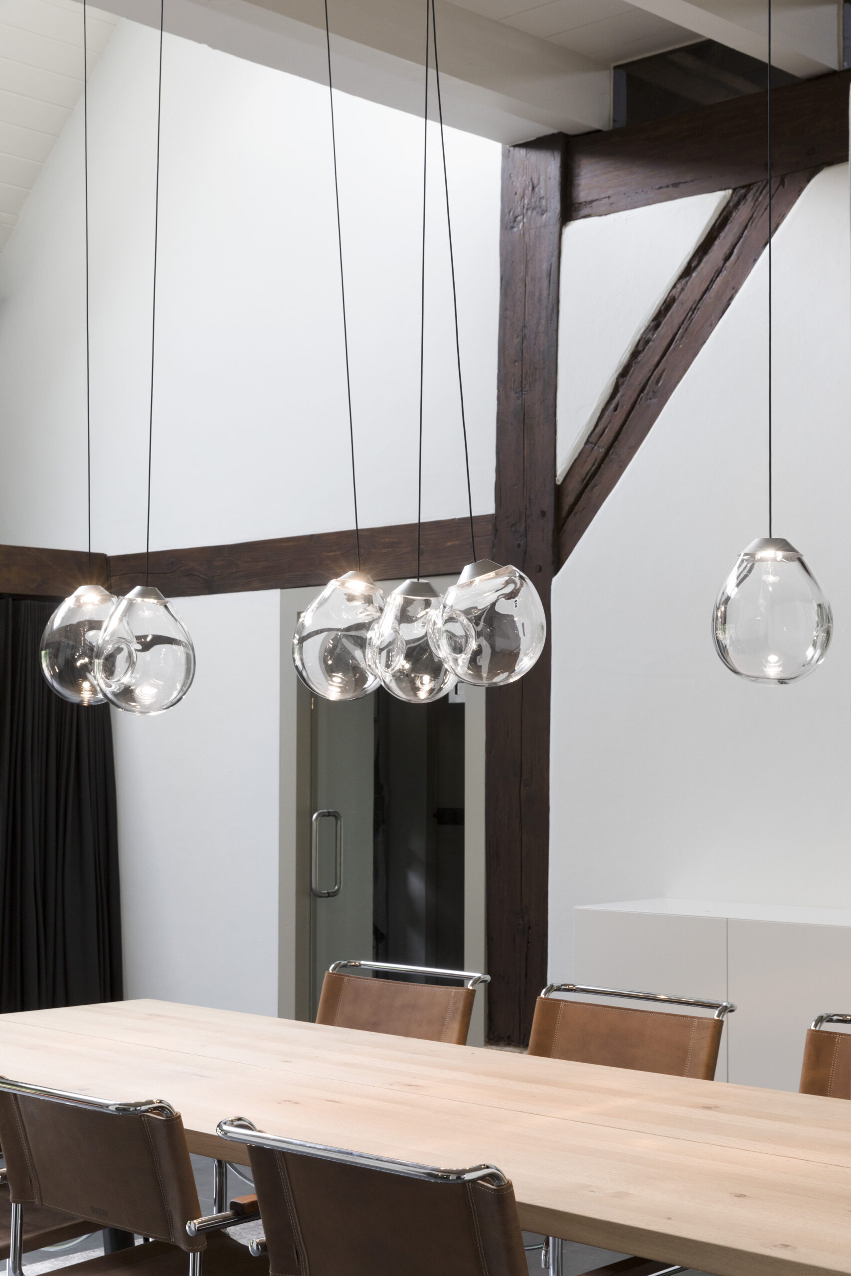 Colored Triple Momentum Blown Glass Pendants by Alex de Witte (2)