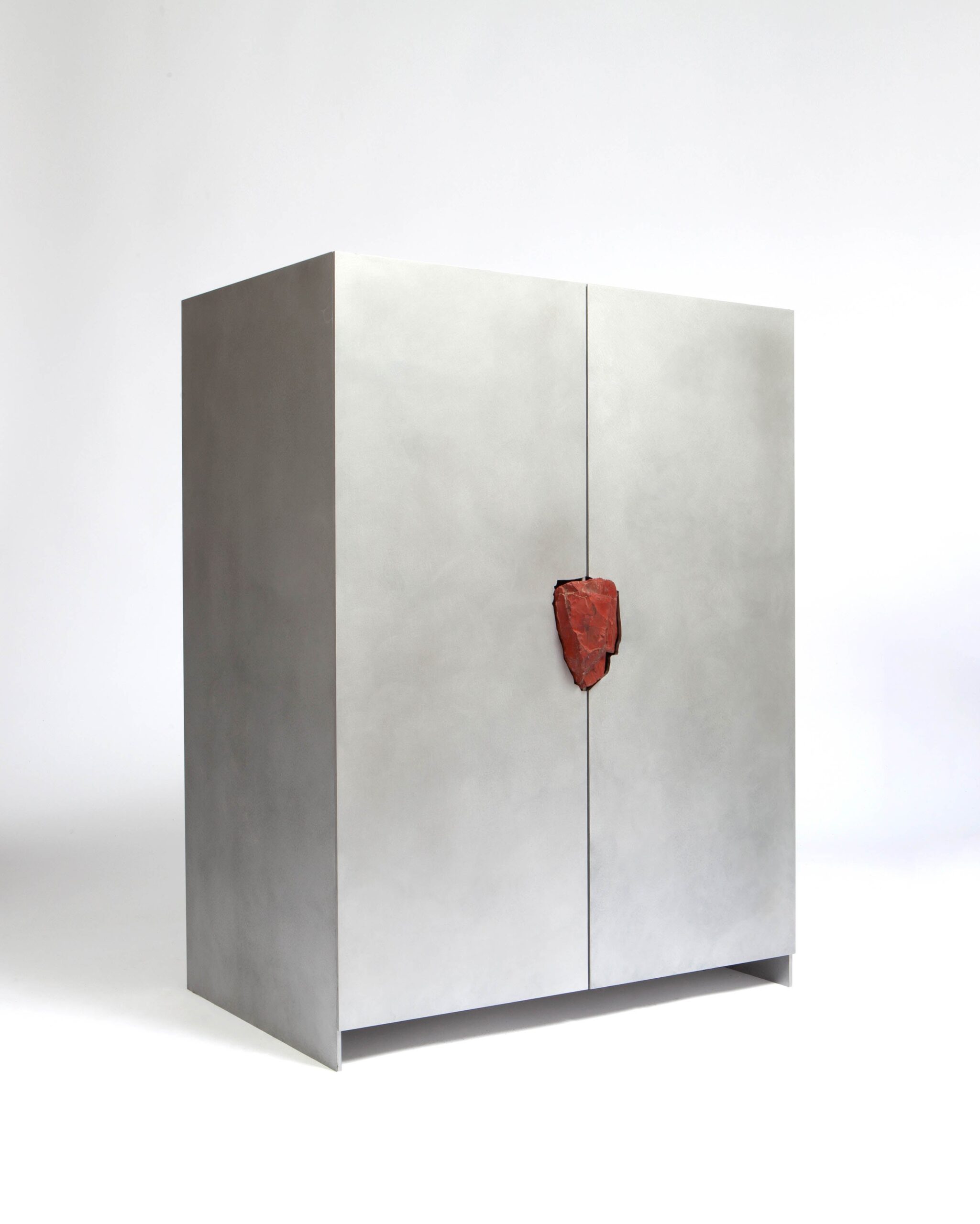 Hand Sculpted Cabinet with Original Jasper Stone by Pierre De Valck 2