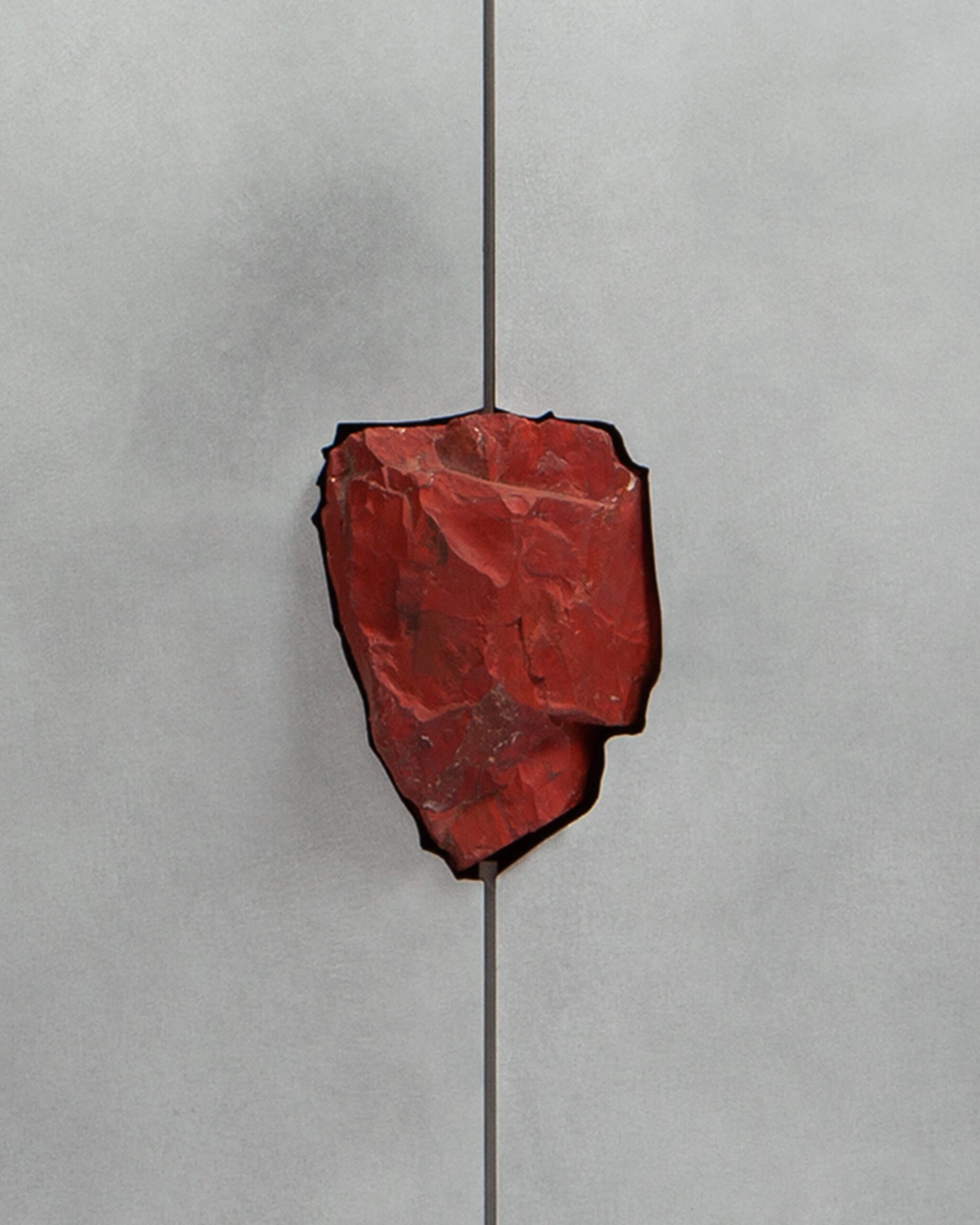 Hand Sculpted Cabinet with Original Jasper Stone by Pierre De Valck 3