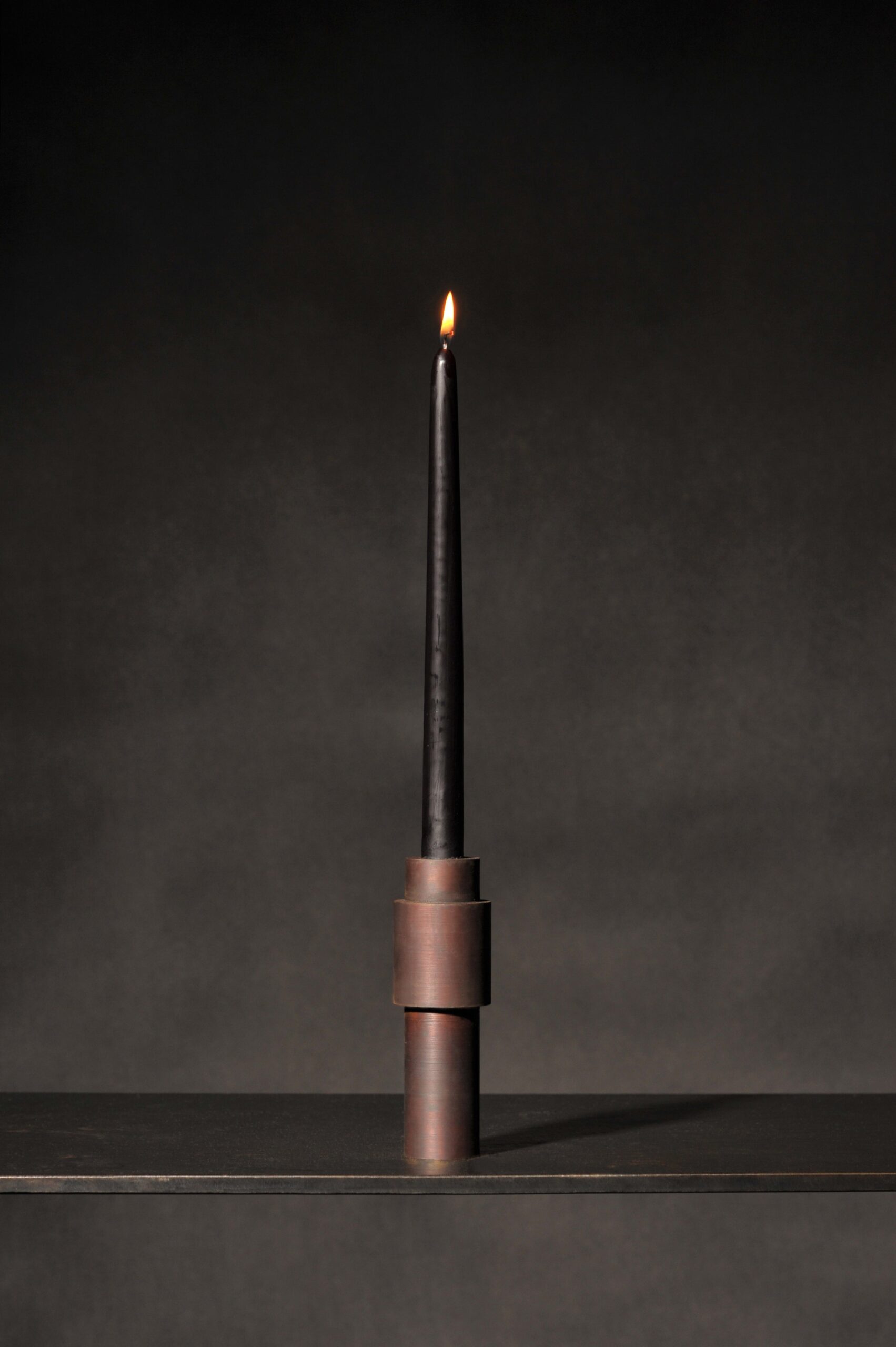 Set of 4 Brown Patina Steel Candlestick by Lukasz Friedrich 10