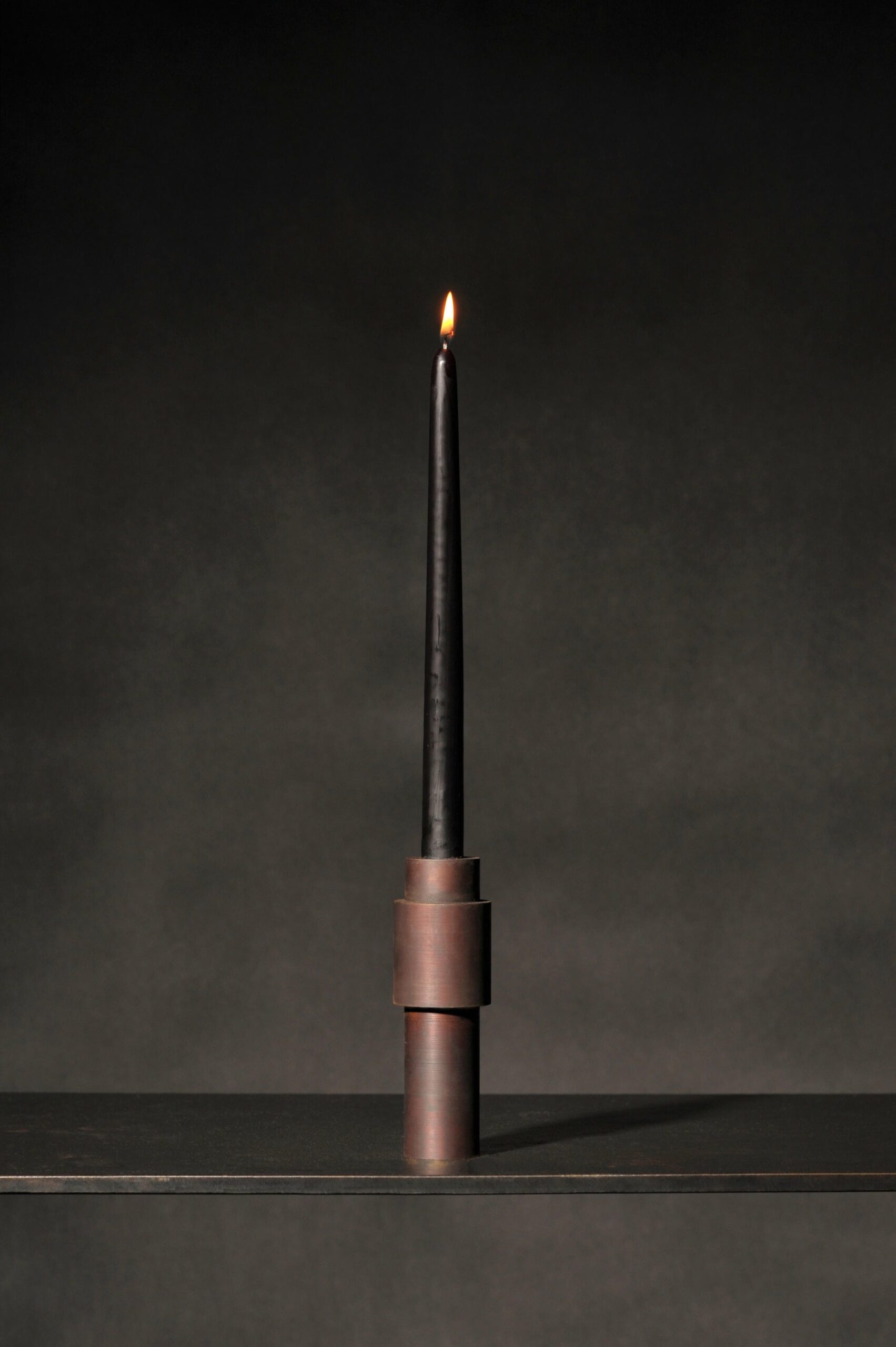 Set of 4 Brown Patina Steel Candlestick by Lukasz Friedrich 10