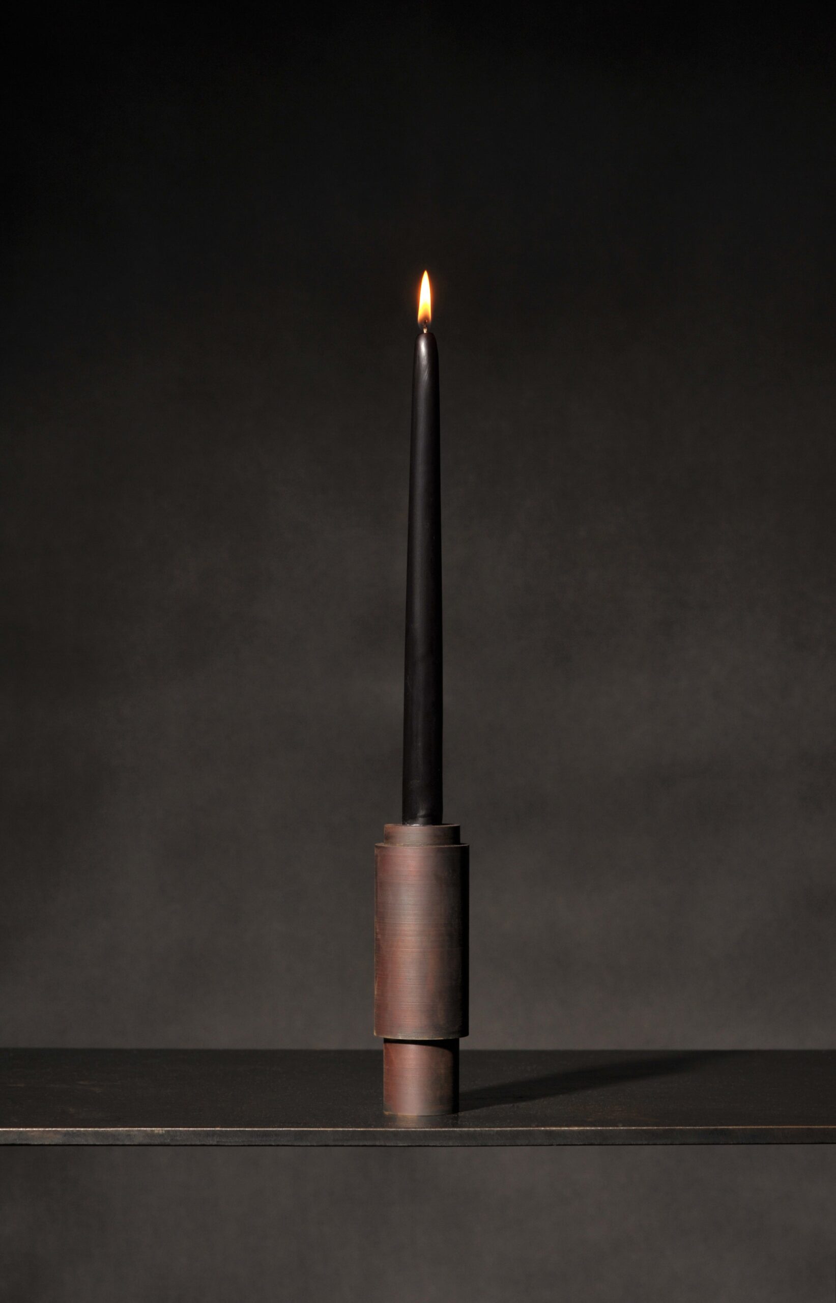 Set of 4 Brown Patina Steel Candlestick by Lukasz Friedrich 8
