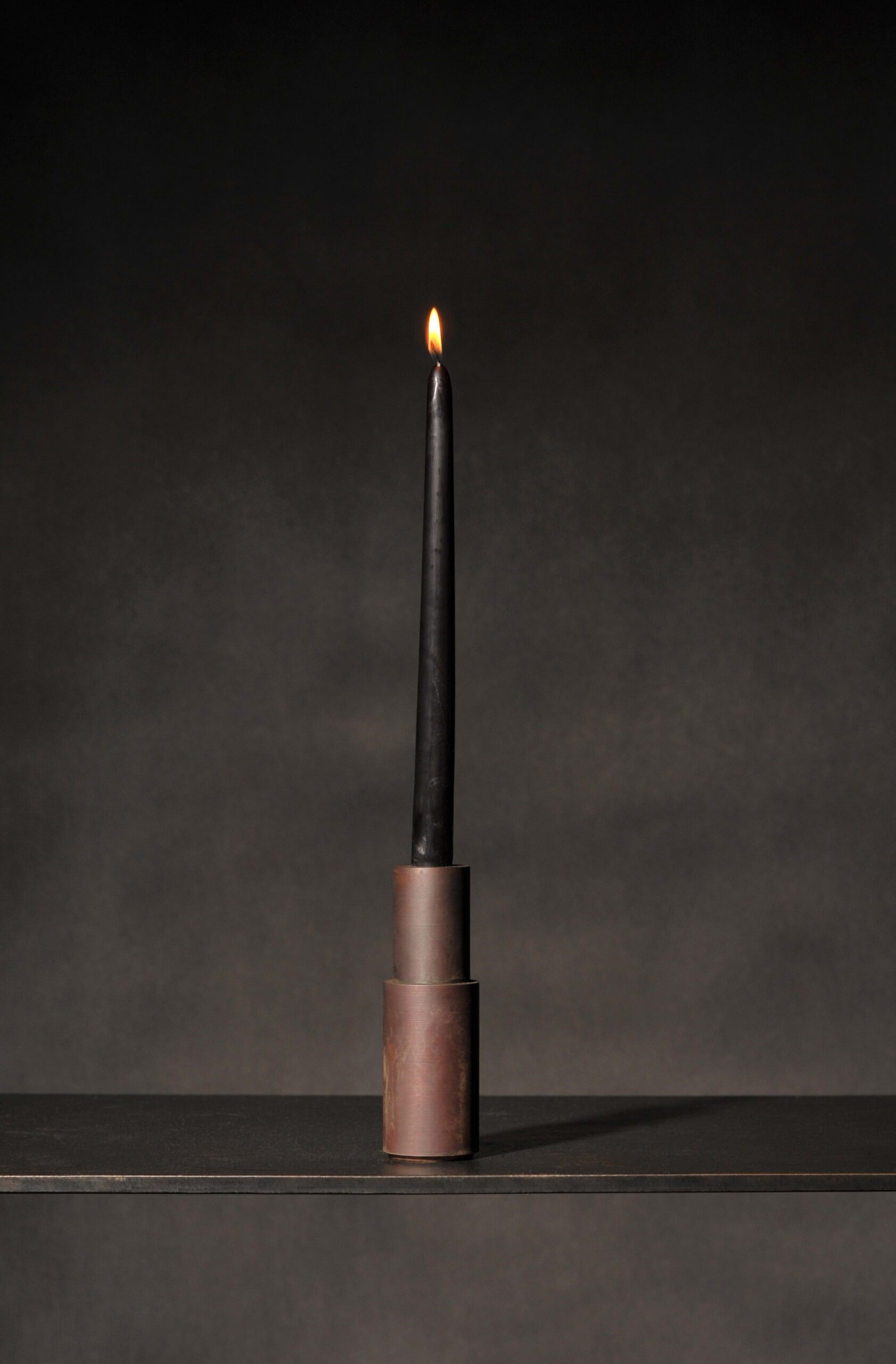 Set of 4 Brown Patina Steel Candlestick by Lukasz Friedrich 9