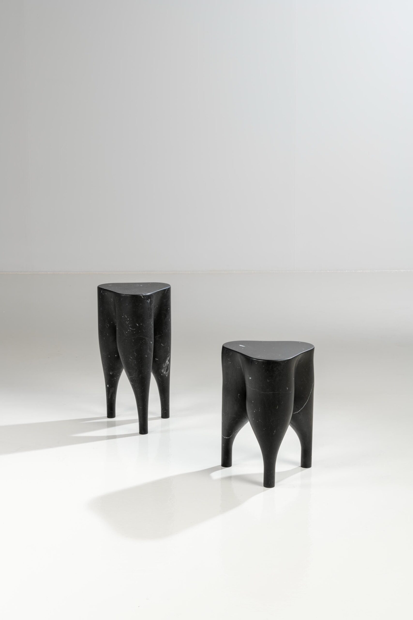 Unique Playful Cha Cha Cha' Black Marble Stool by Pietro Franceschini 6