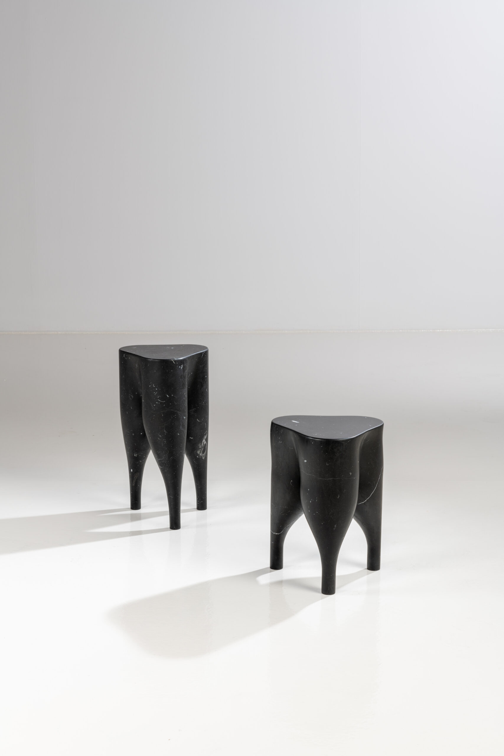 Unique Playful Cha Cha Cha' Black Marble Stool by Pietro Franceschini 6