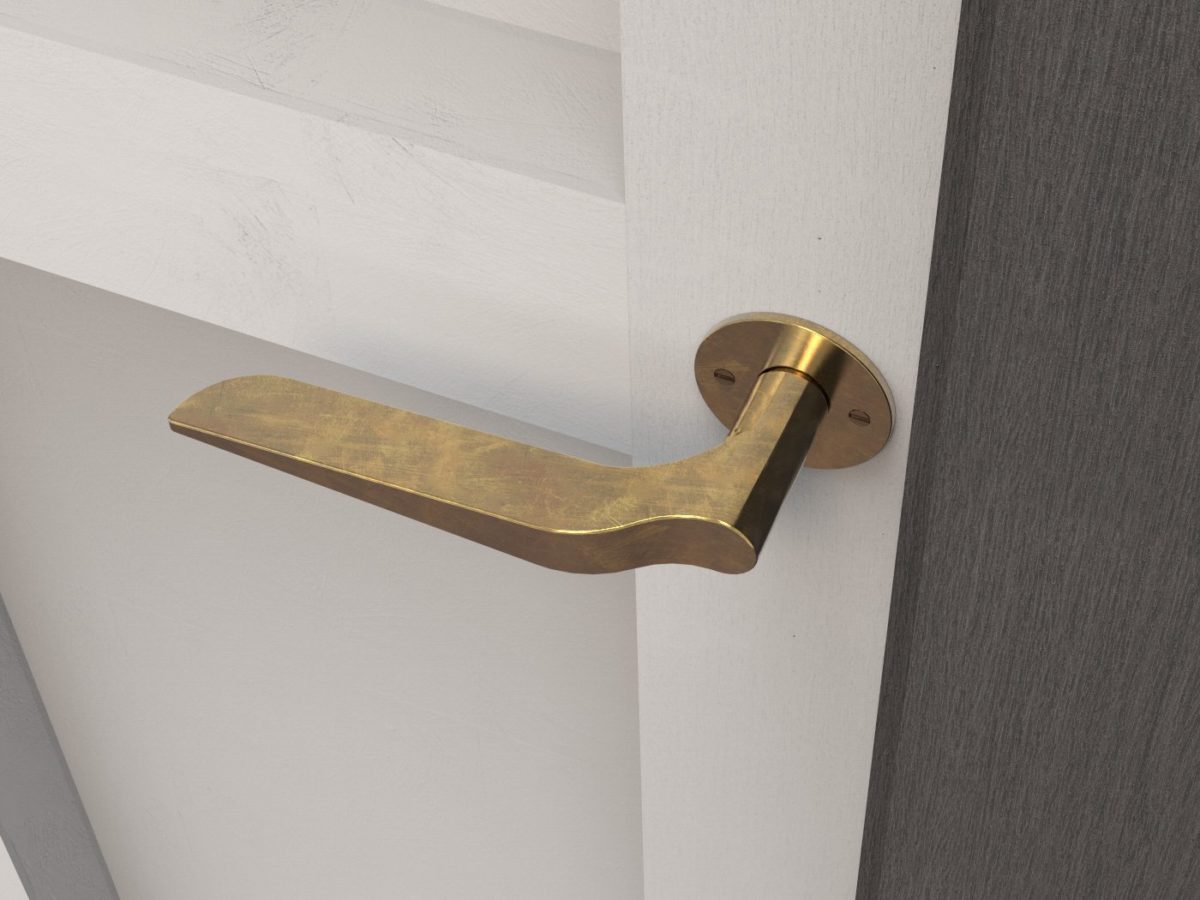 Brass Palais Door Handle by Henry Wilson 3