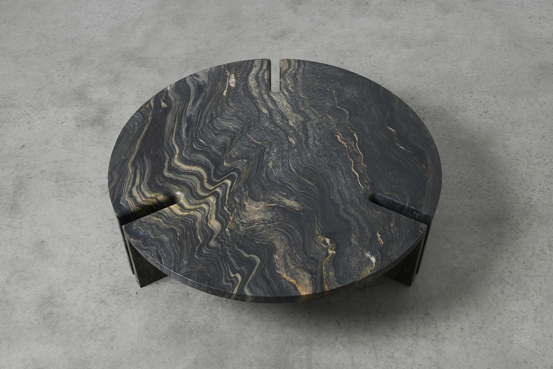 Brazilian Quartzite Round Table 1_2 Coffee Table by Agglomerati 6