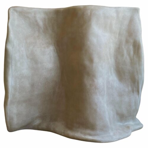 Contemporary Organic Form Natural Plain Beige Fiberglass Screen by kar 1