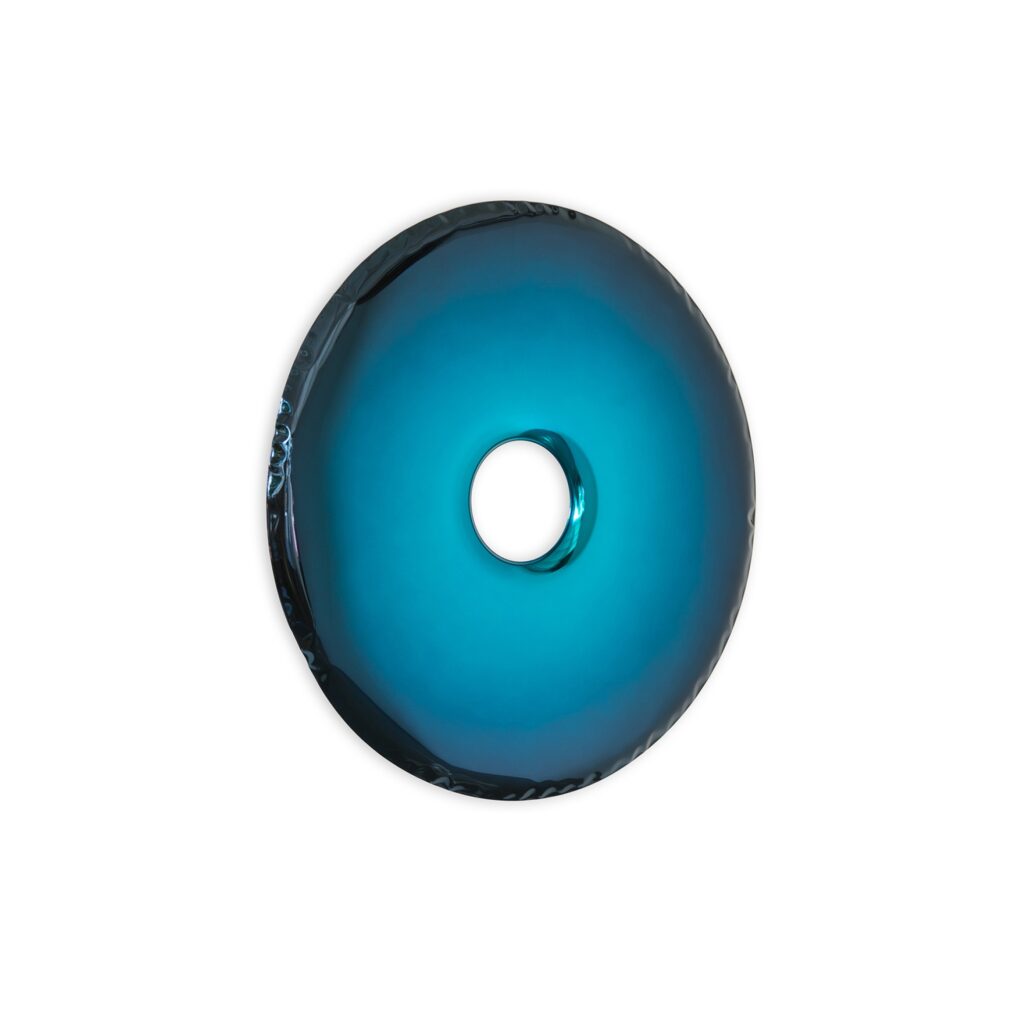 Deep Space Blue Rondo 95 Wall Mirror by Zieta 1