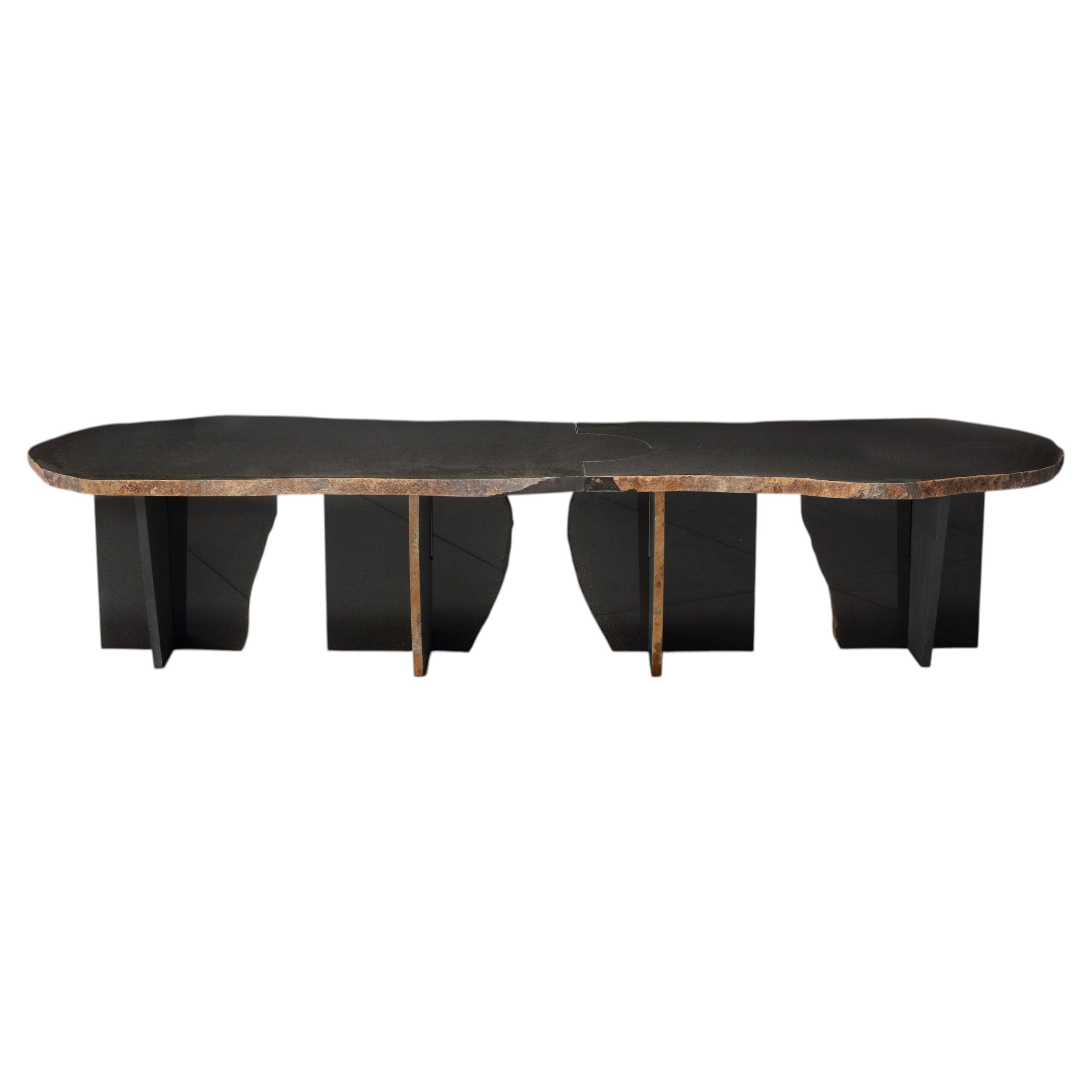 Exceptional Daté Kan Volcanic Stone Low Table, Kaaron and Okurayama Studio 1