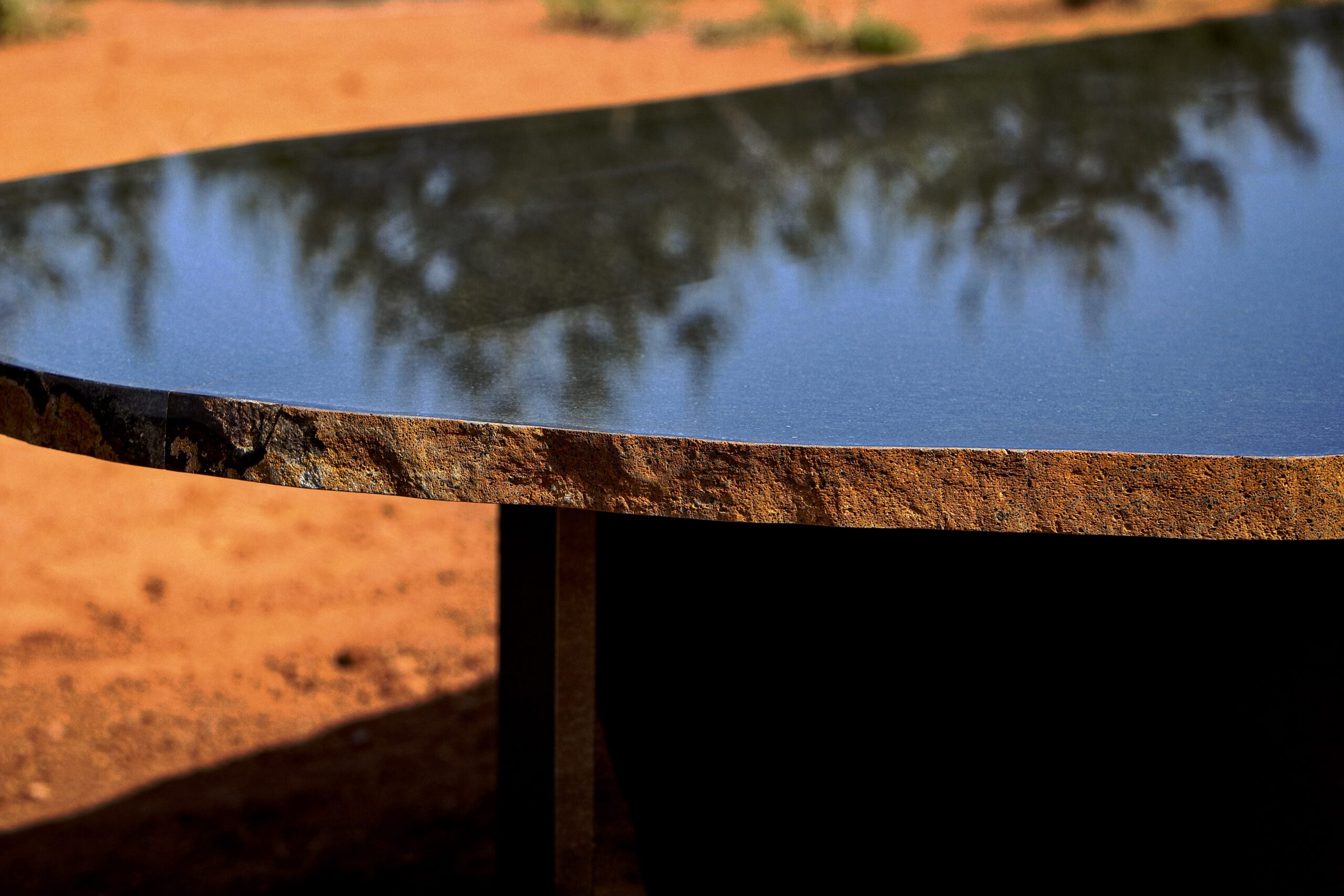 Exceptional Daté Kan Volcanic Stone Low Table, Kaaron and Okurayama Studio 10