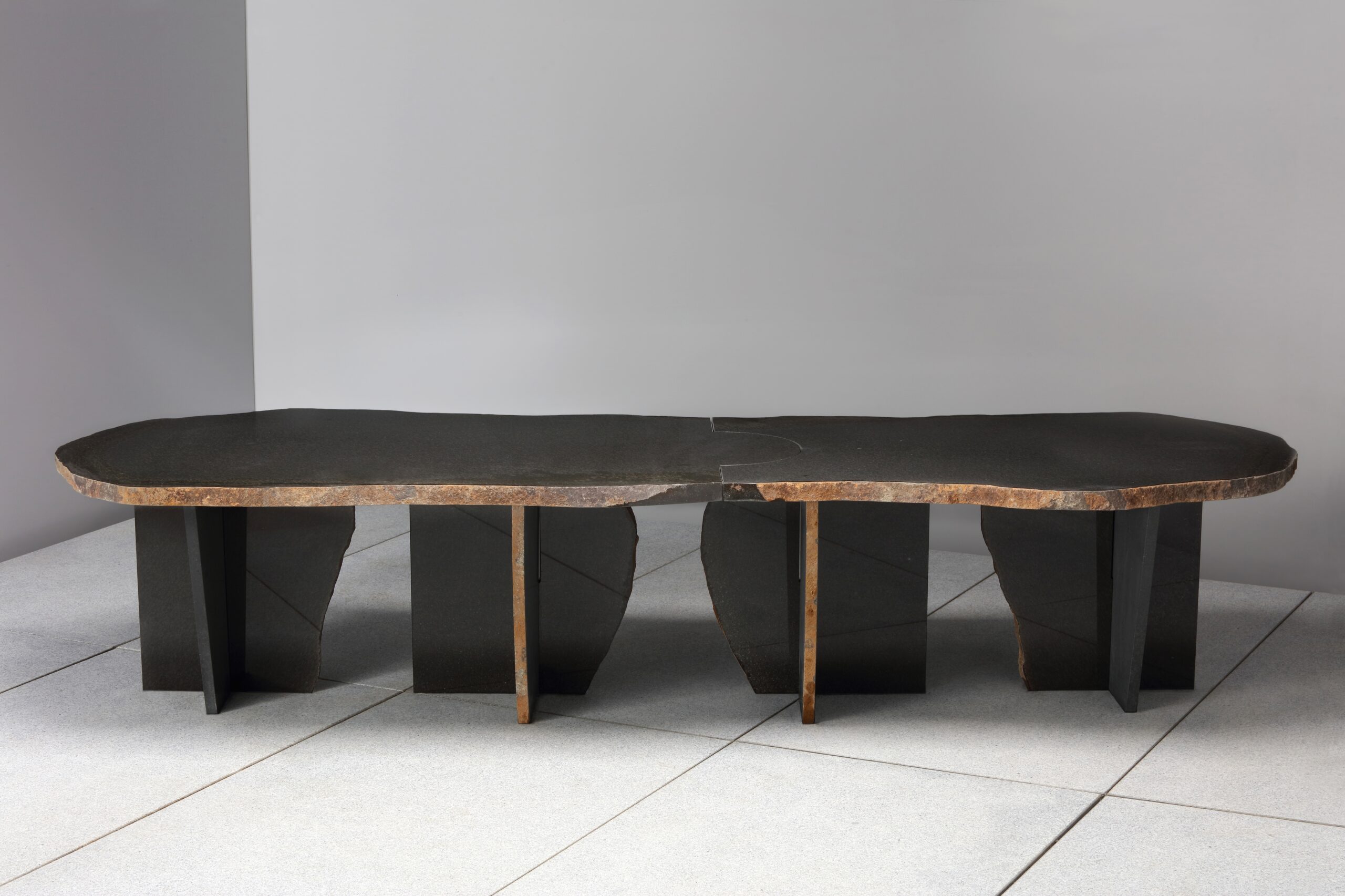Exceptional Daté Kan Volcanic Stone Low Table, Kaaron and Okurayama Studio 2
