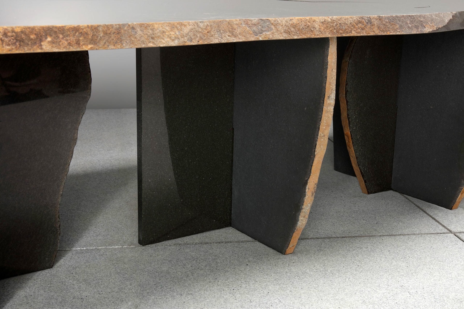 Exceptional Daté Kan Volcanic Stone Low Table, Kaaron and Okurayama Studio 3