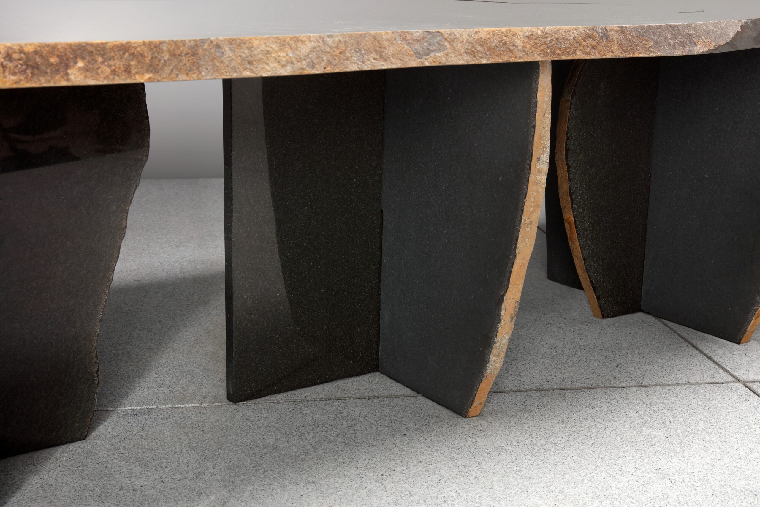 Exceptional Daté Kan Volcanic Stone Low Table, Kaaron and Okurayama Studio 3