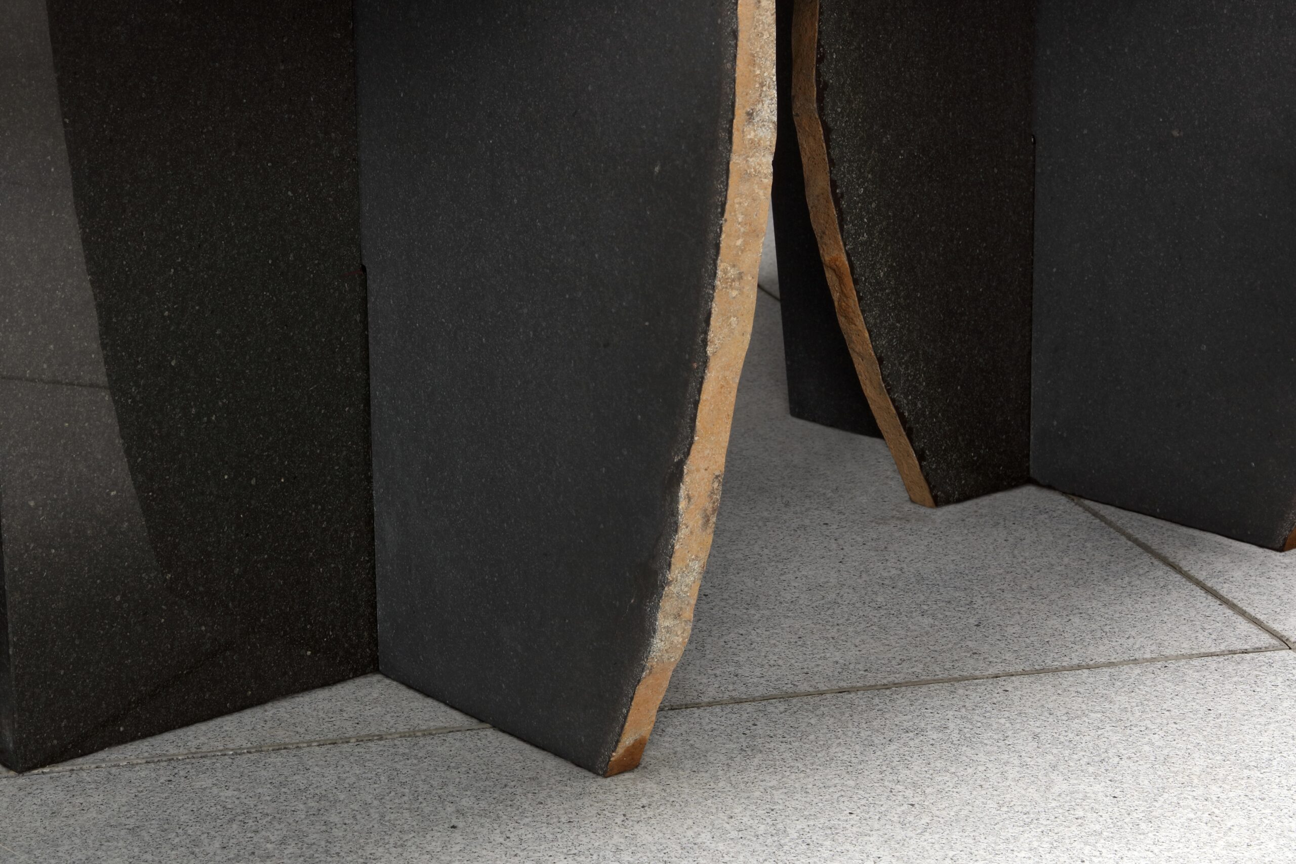 Exceptional Daté Kan Volcanic Stone Low Table, Kaaron and Okurayama Studio 5