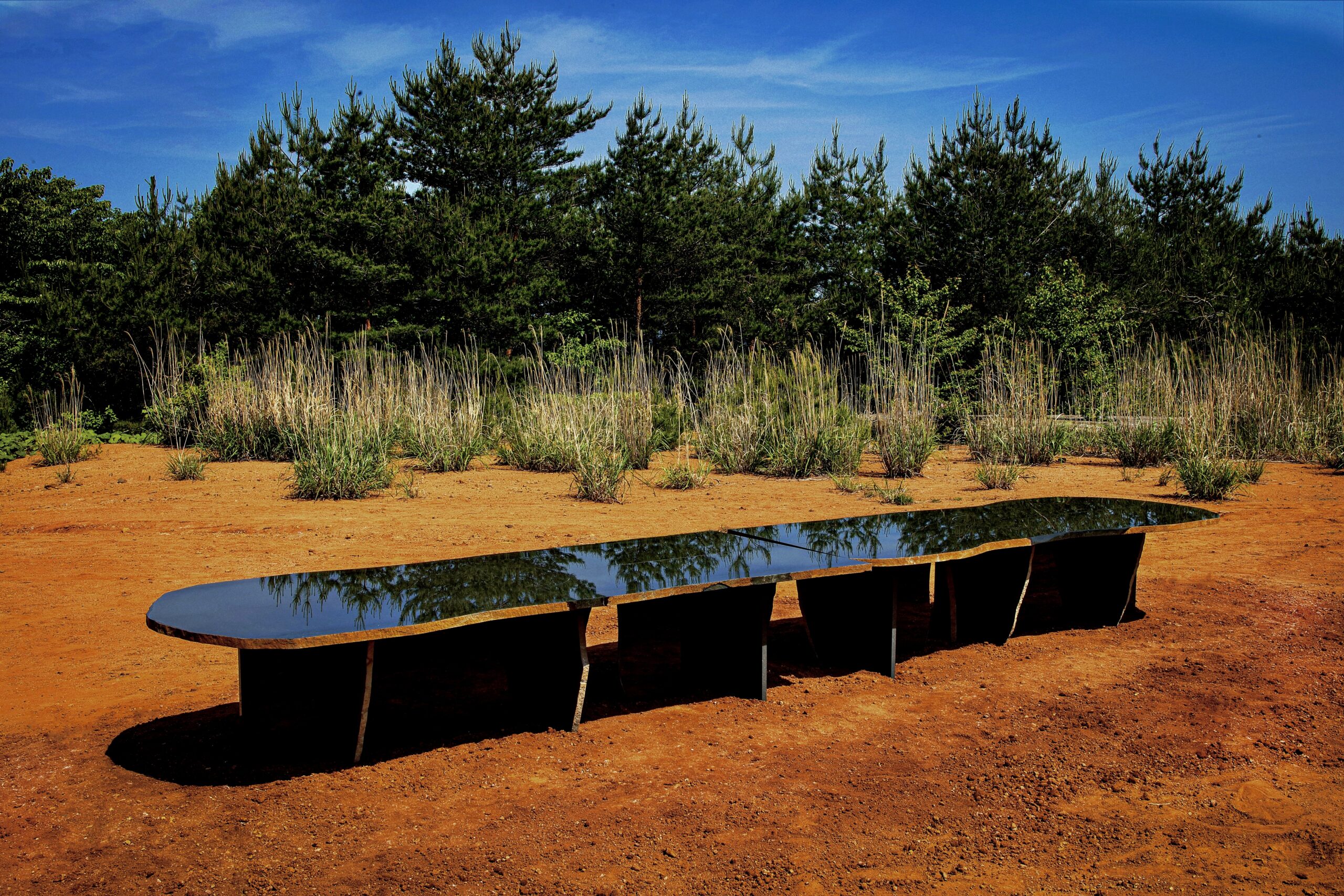 Exceptional Daté Kan Volcanic Stone Low Table, Kaaron and Okurayama Studio 7