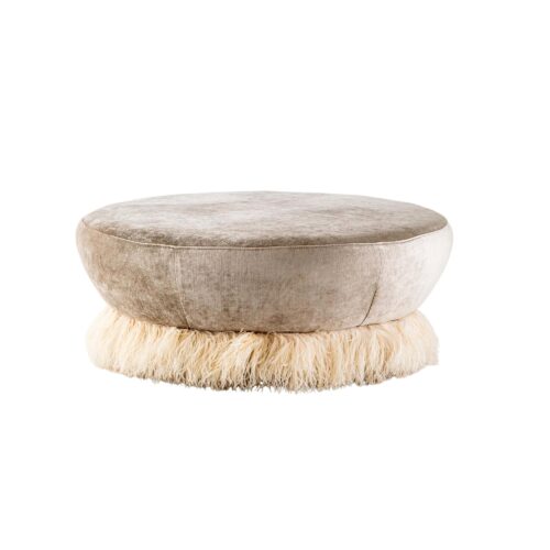 Large Ostrich Fluff Ottoman by Egg Designs 1