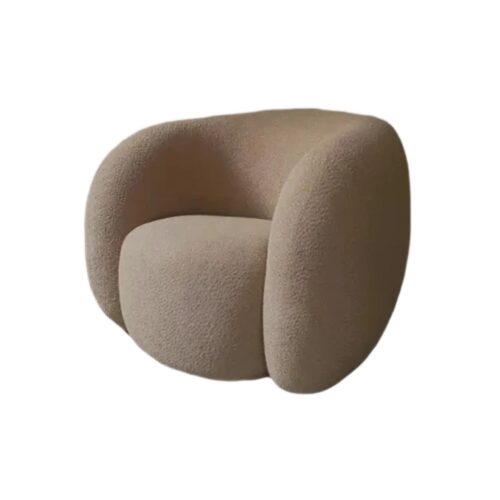 Mimimalist Design, Fiberglass Frame and Fabric Circular Lounge Chair by kar 1